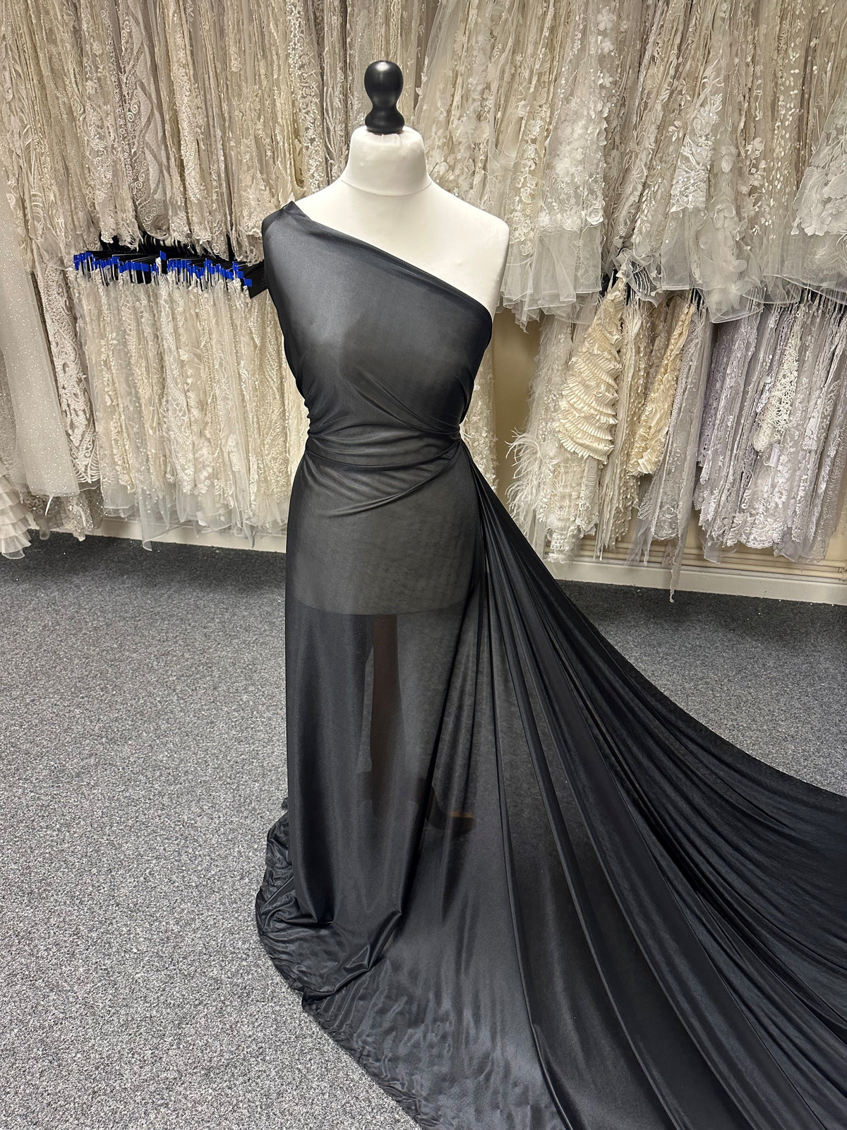 Doublure en polyester extensible noir - Palindrome