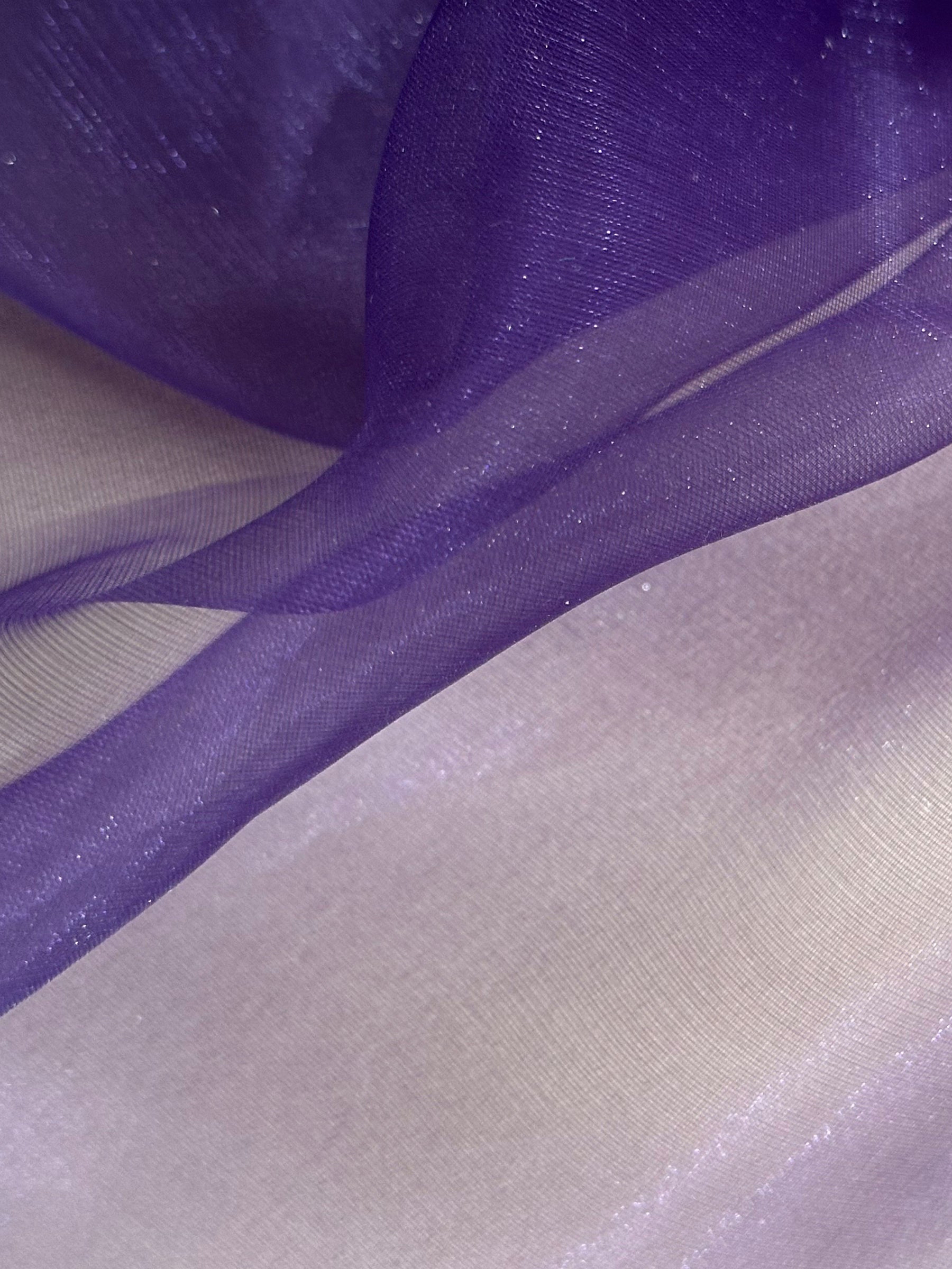 Purple Shiny Organza - Riva