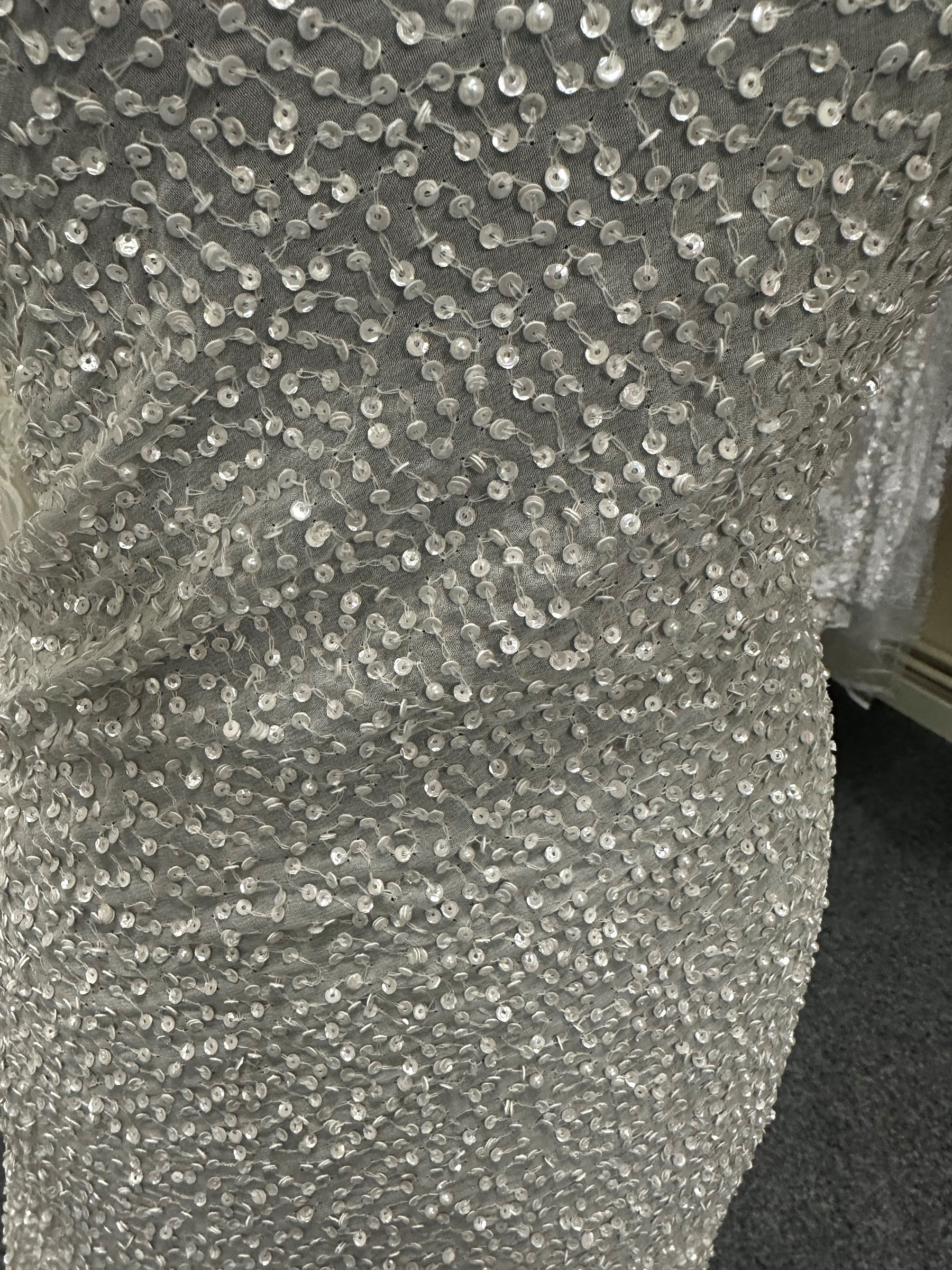 Georgette à paillettes ivoire - Ardour