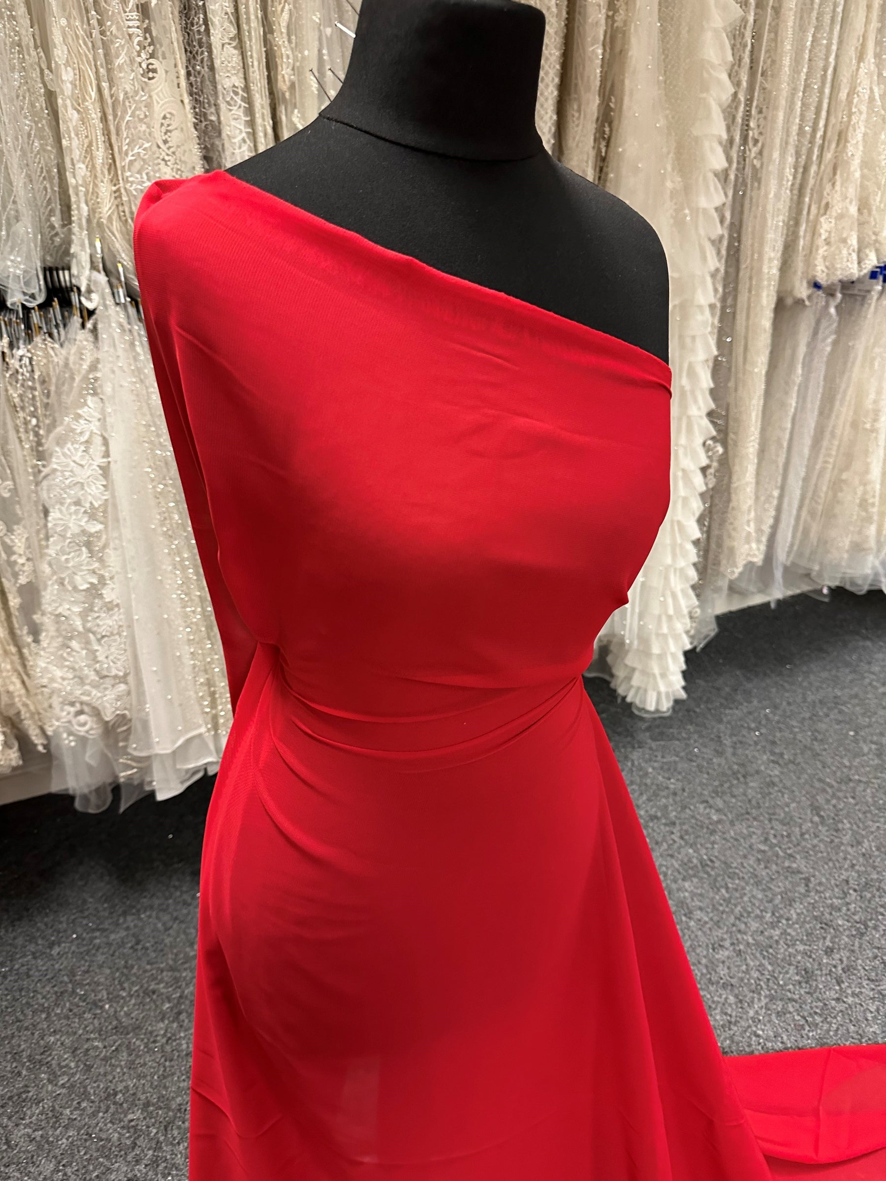 Mousseline Polyester Rouge - Benevolence