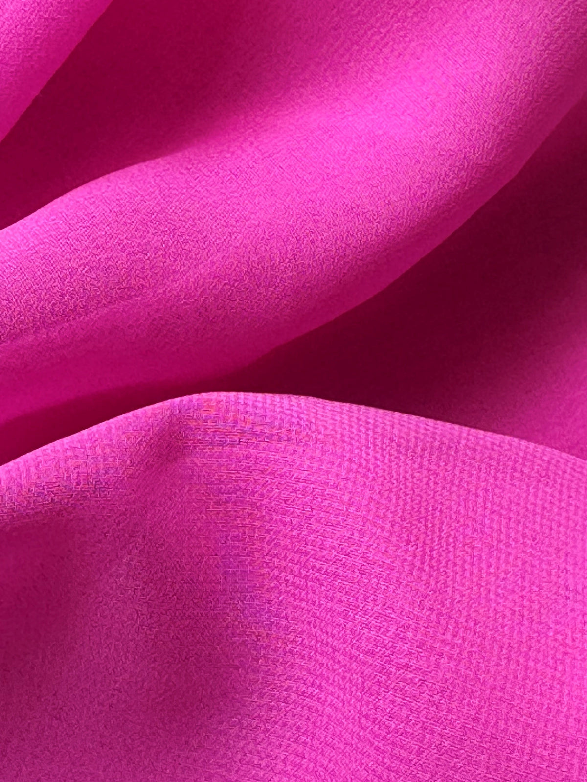 Mousseline de polyester rose fuchsia - Bienveillance