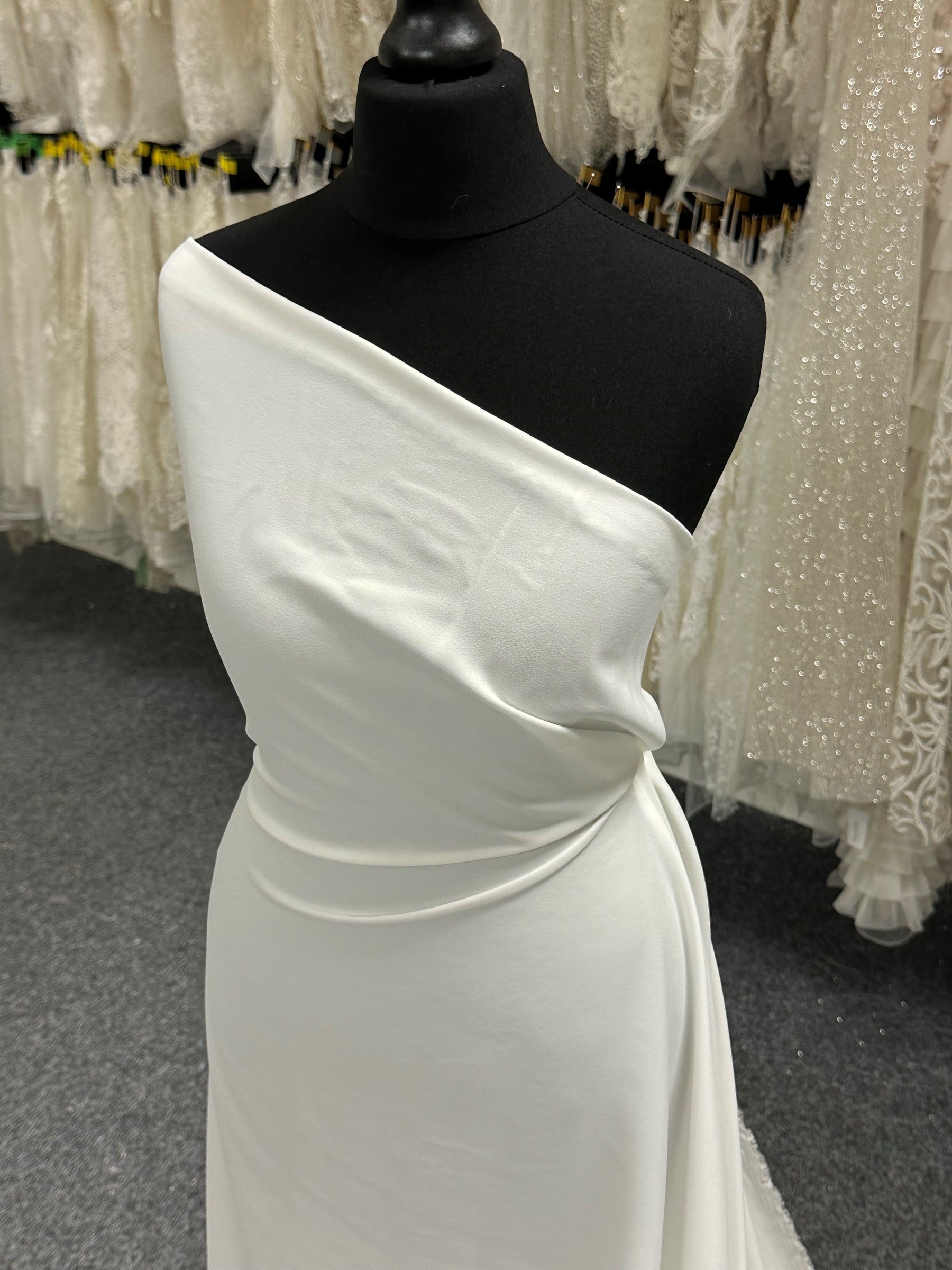 Crêpe de luxe en viscose acétate ivoire - Satire