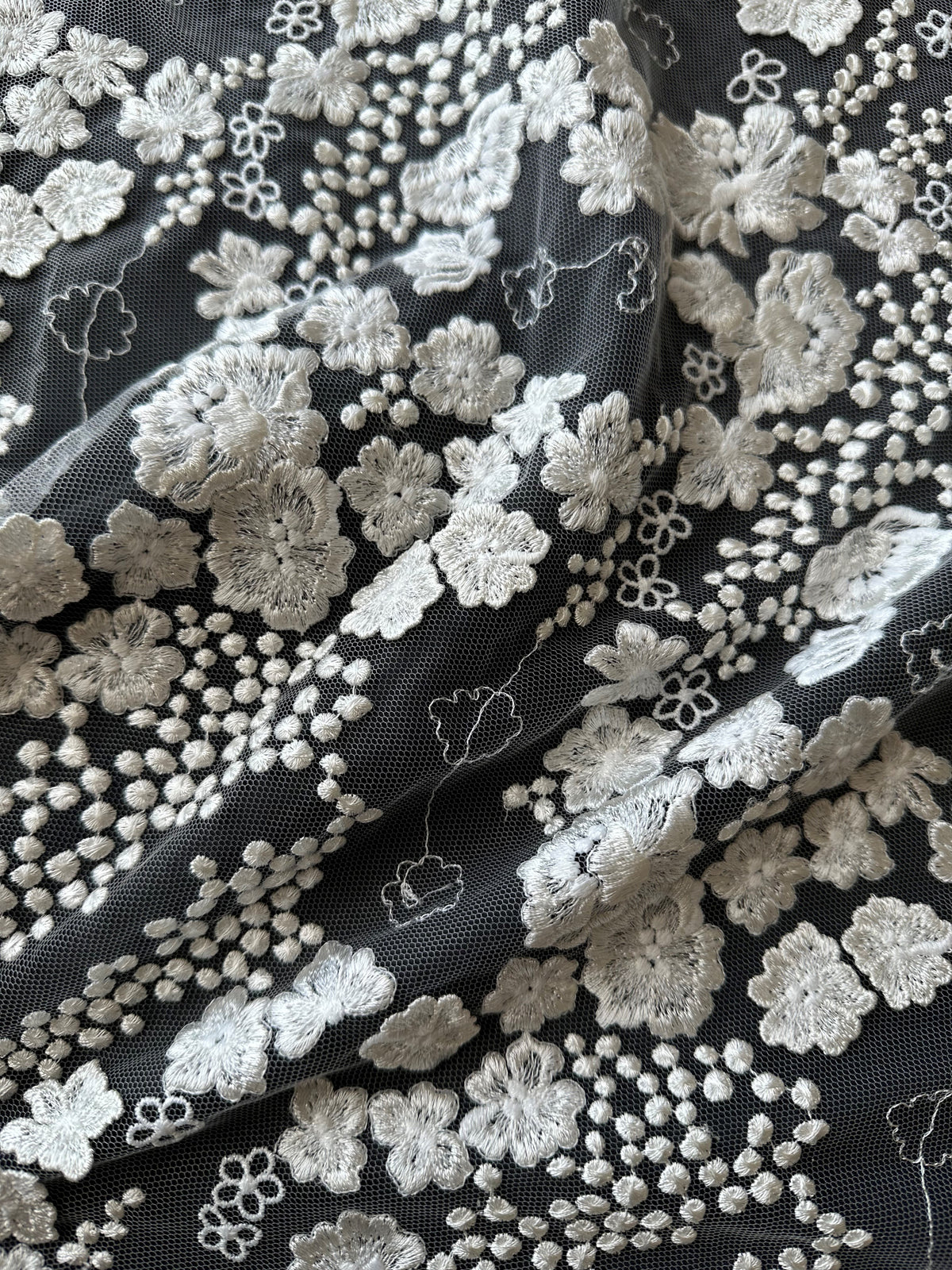 Dentelle brodée italienne ivoire - Spencer