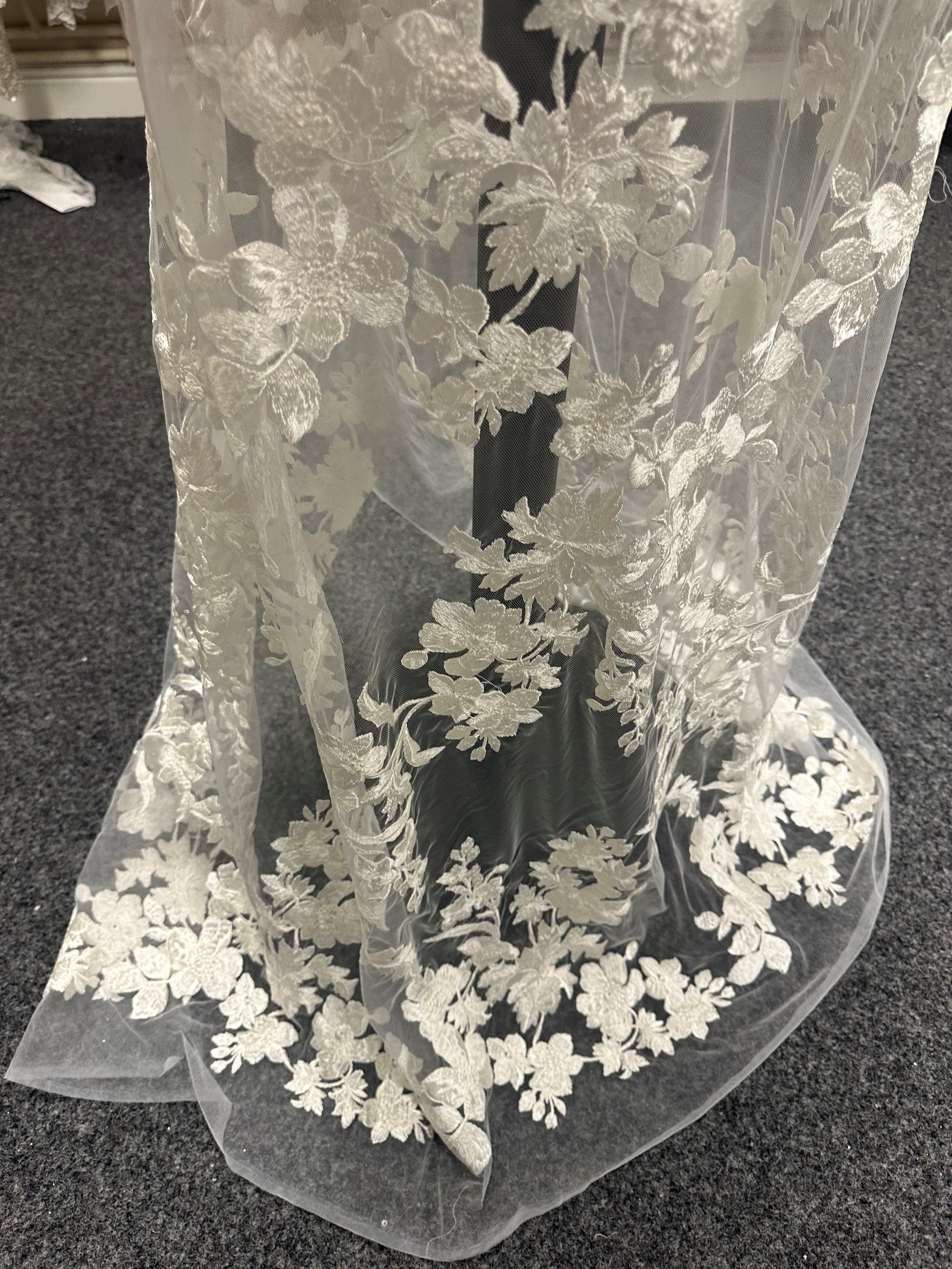 Dentelle Fleur Brodée Ivoire - Aldira