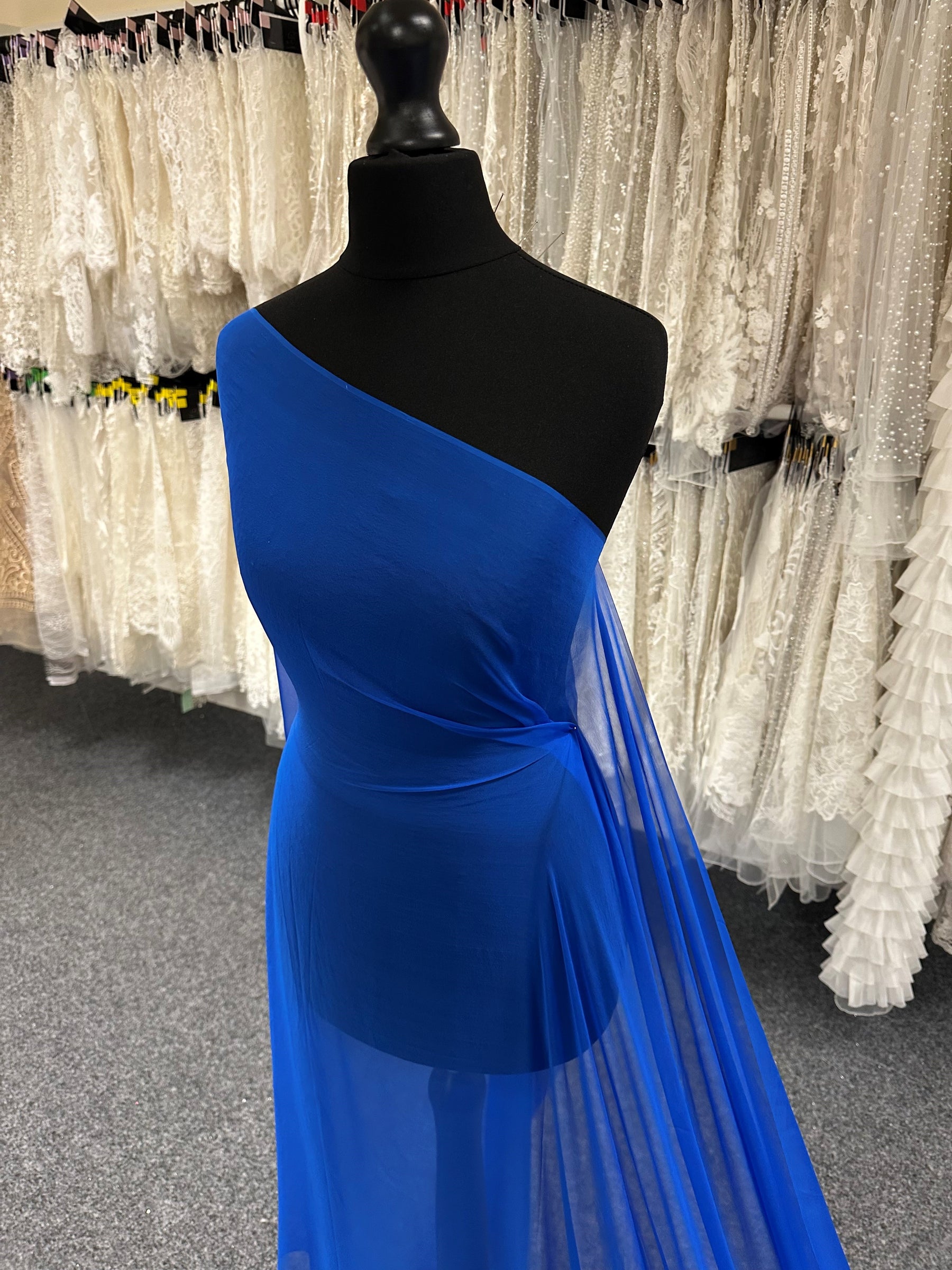 Mousseline de Soie Bleu Royal - Tempest