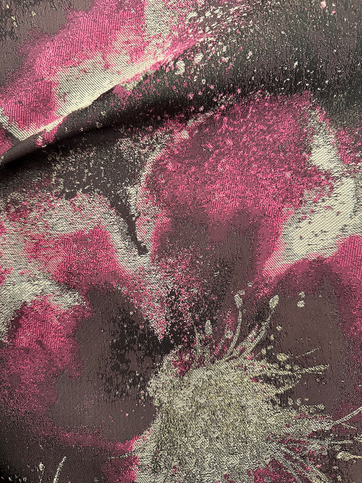 Jacquard Lurex violet et or - Catherine (CF)