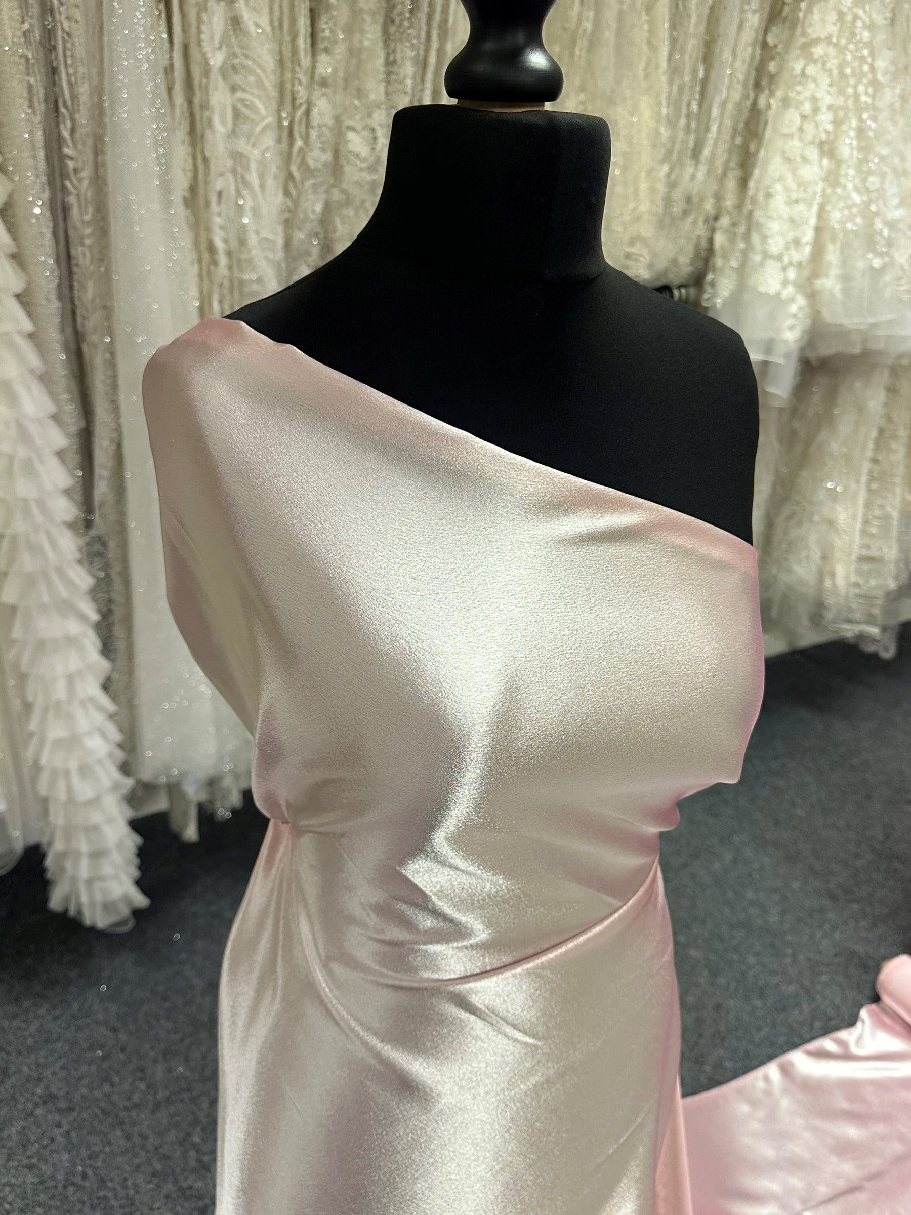 Satin Crêpe Polyester Rose - Desire