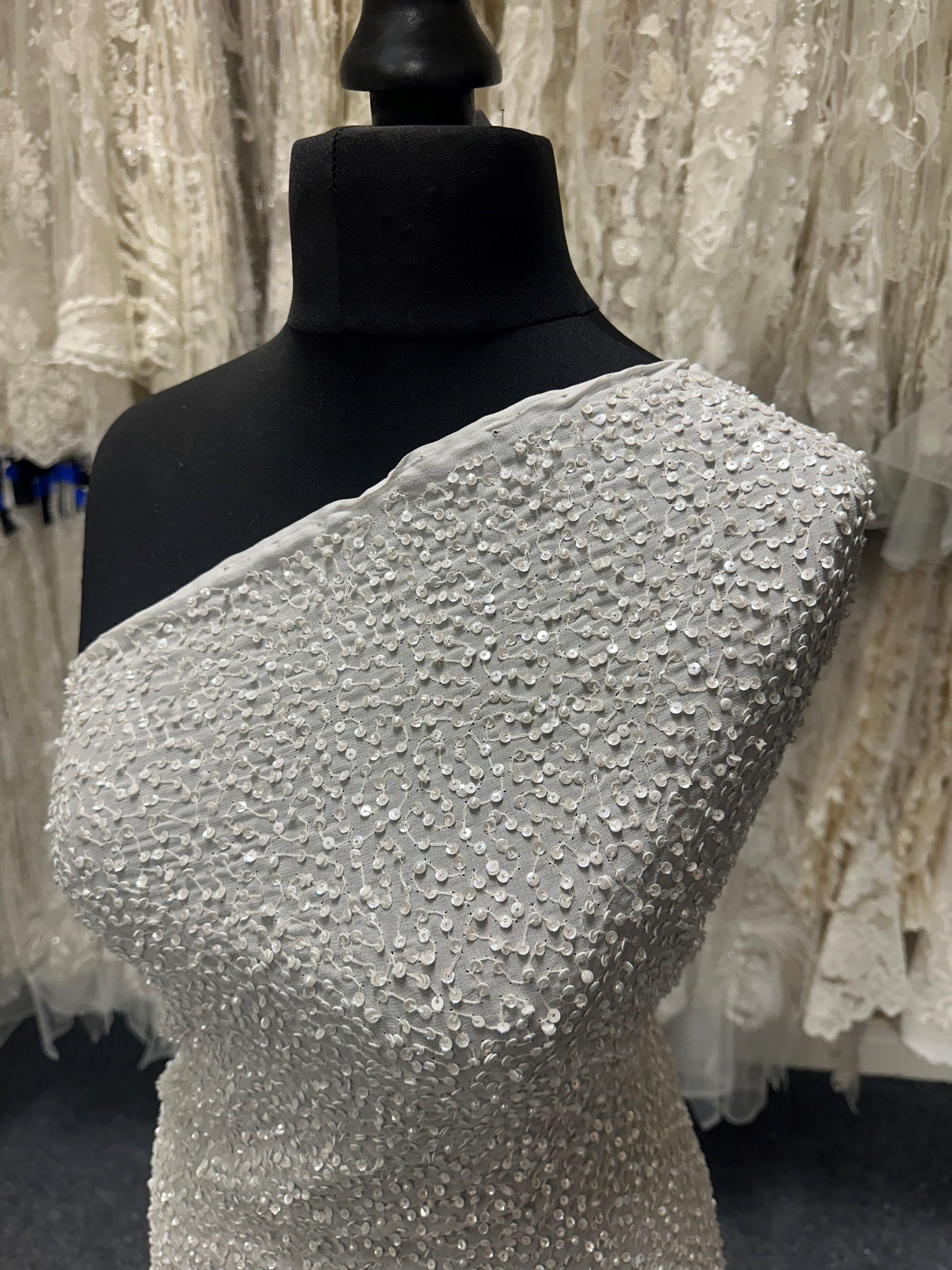 Georgette à paillettes ivoire - Ardour