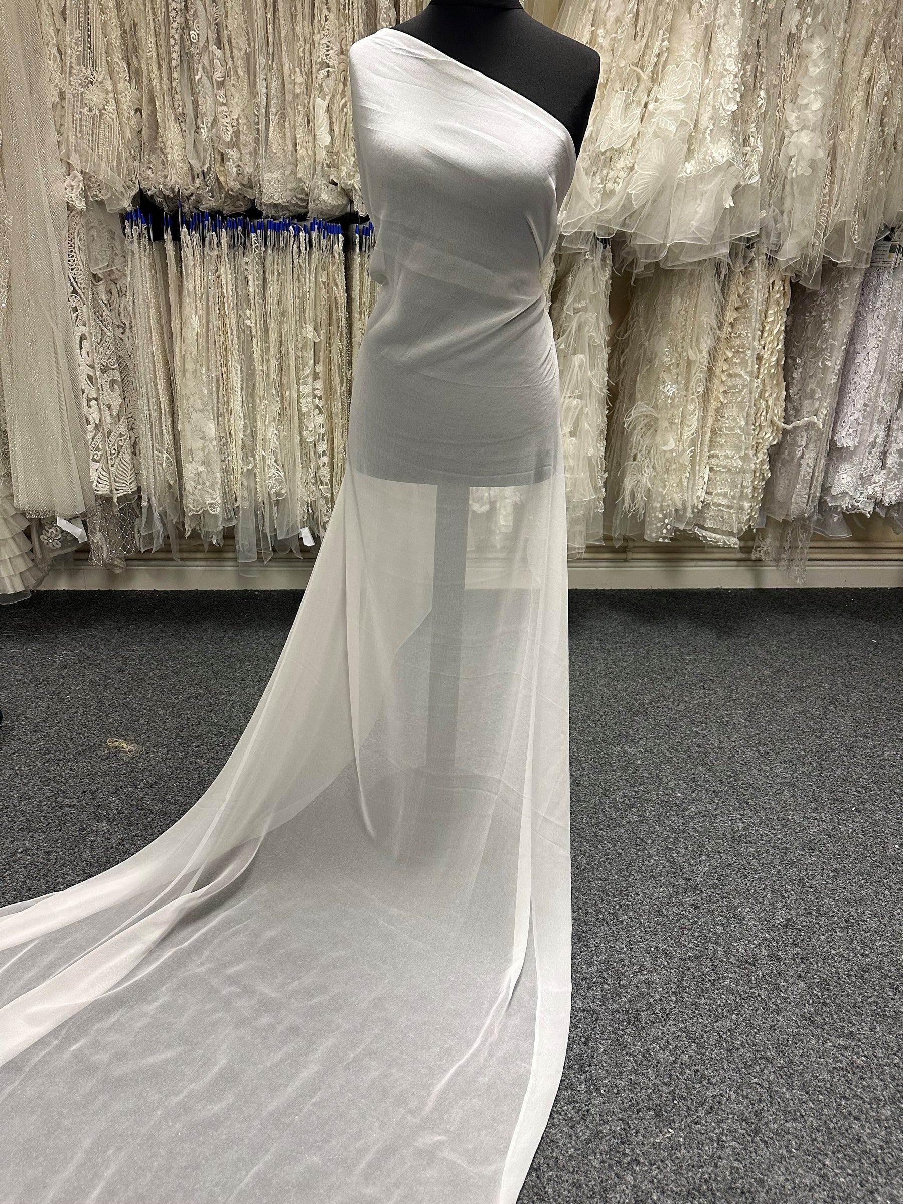 Georgette de Soie Blanche - Shimmer