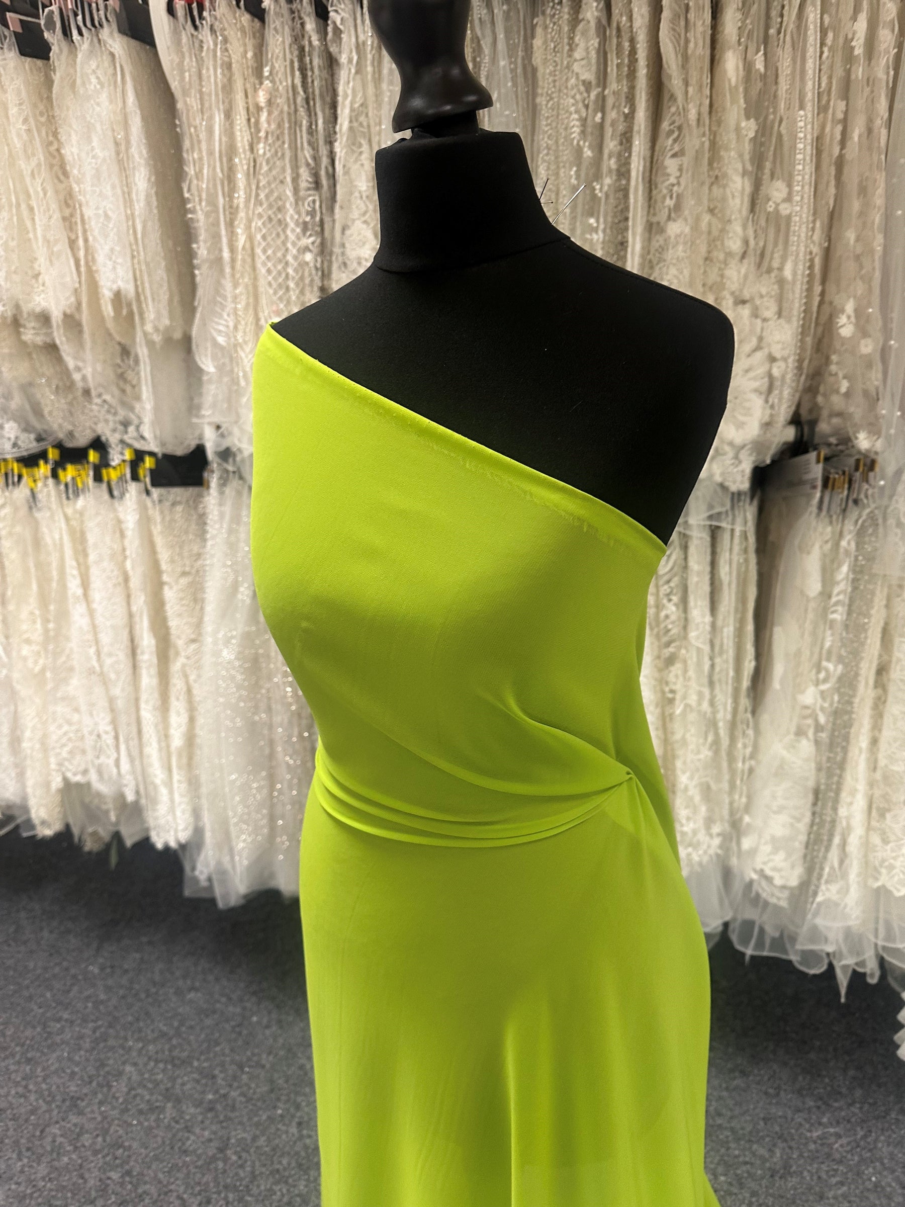 Mousseline de polyester vert citron - Benevolence