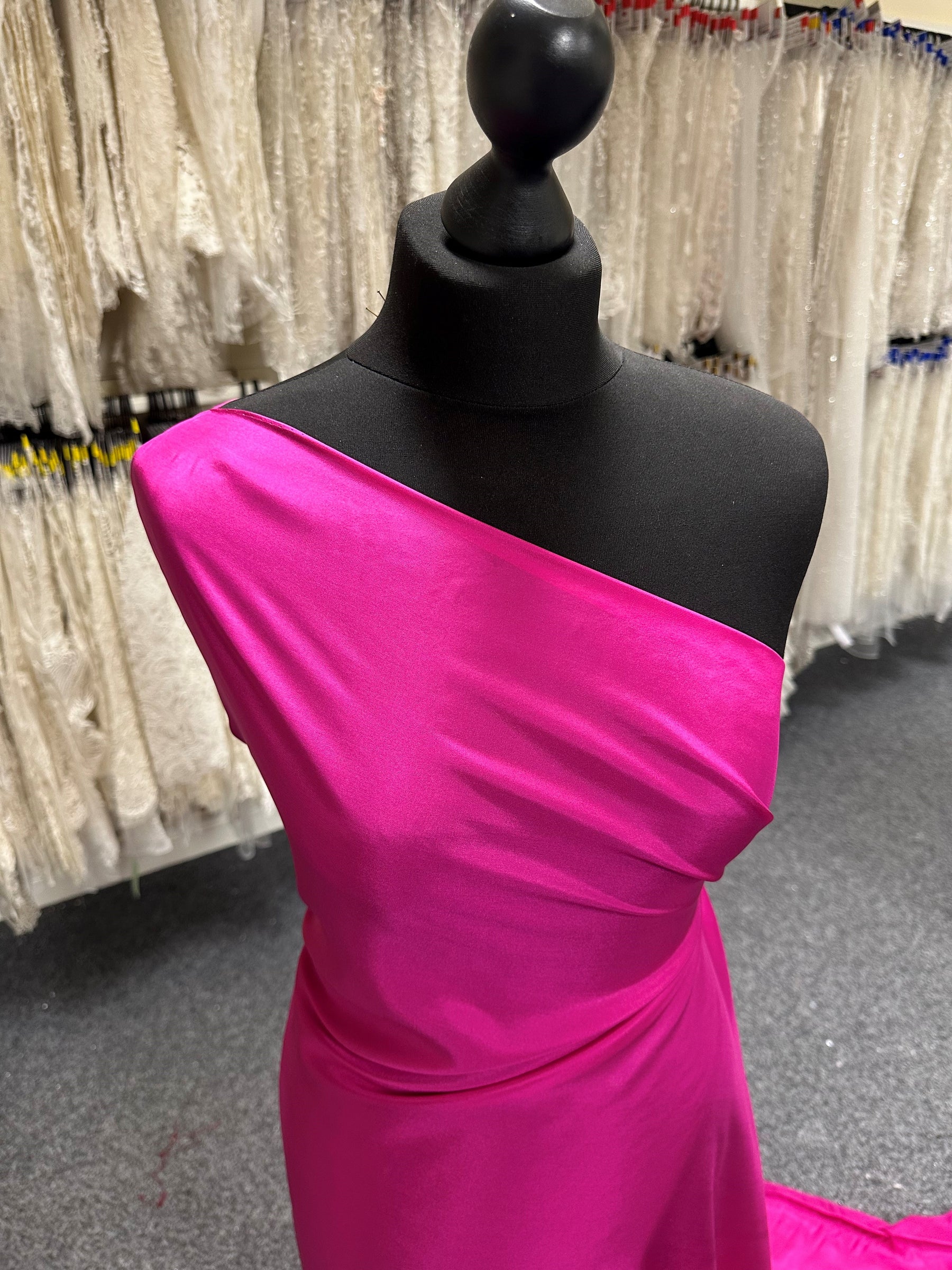 Habotai en Soie Fuchsia - Mosaic