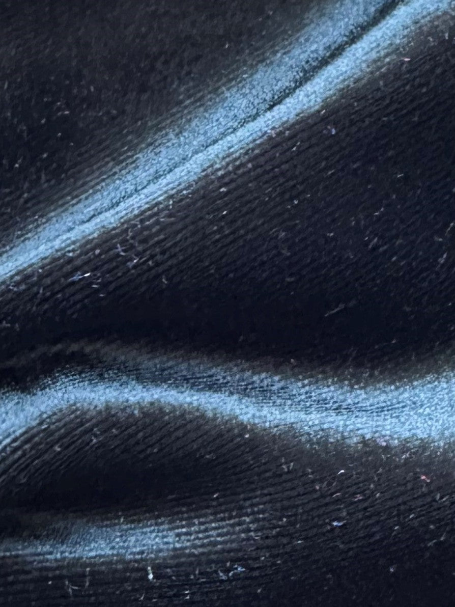 Velours de soie extensible noir - Carlotta (CF)