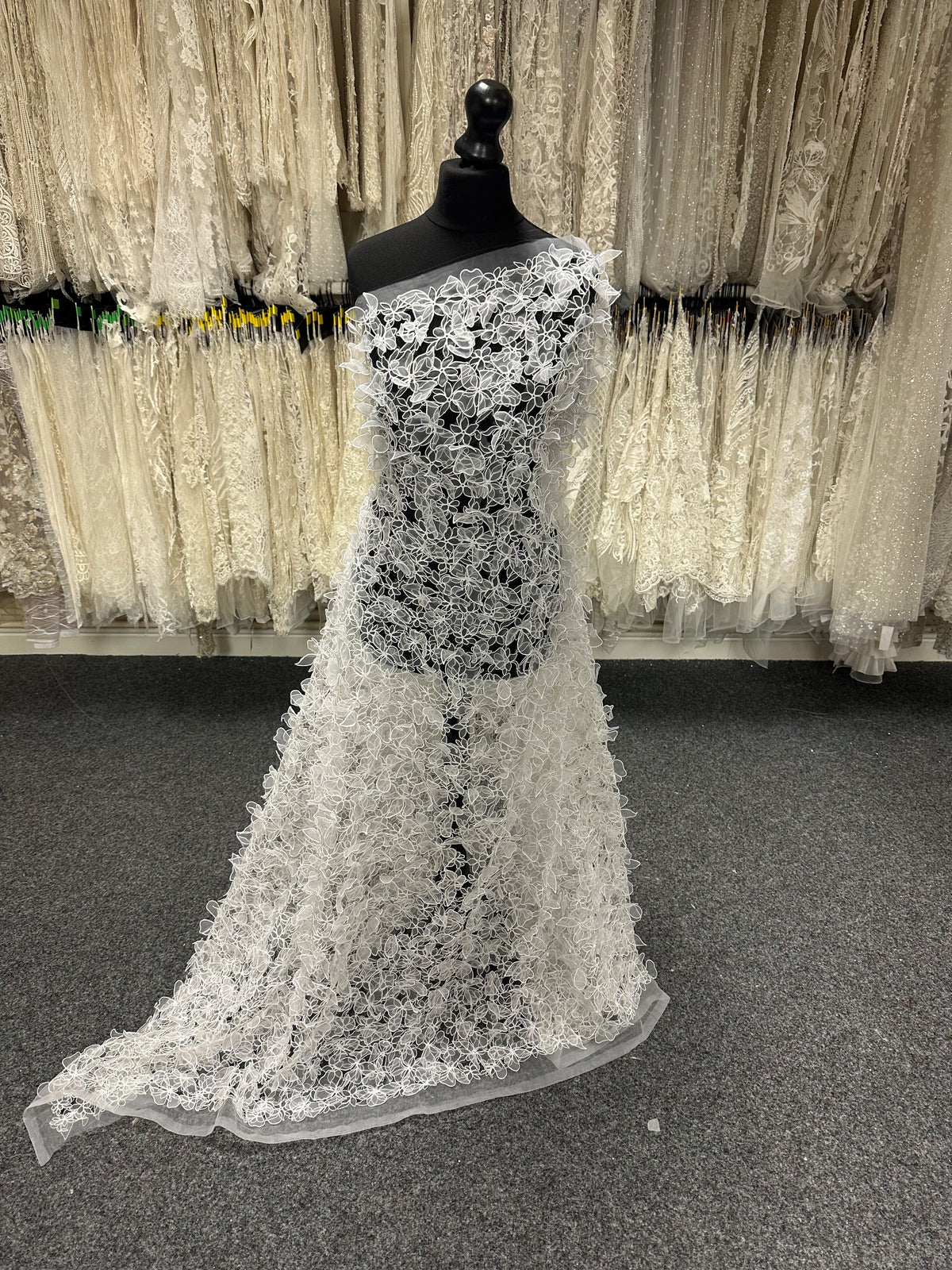 Dentelle organza 3D blanche - Tespiana