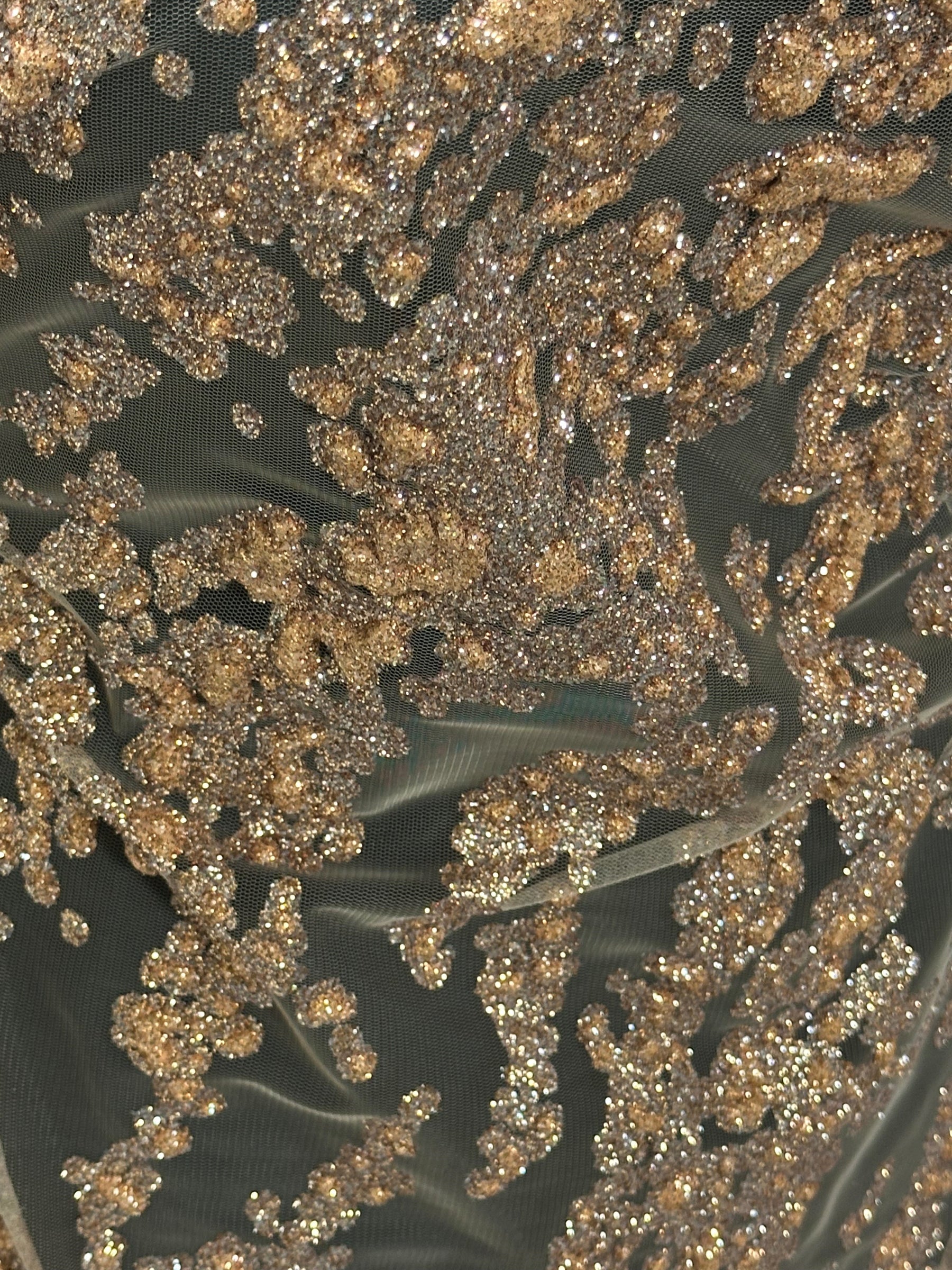 Tulle pailleté bronze - Colby