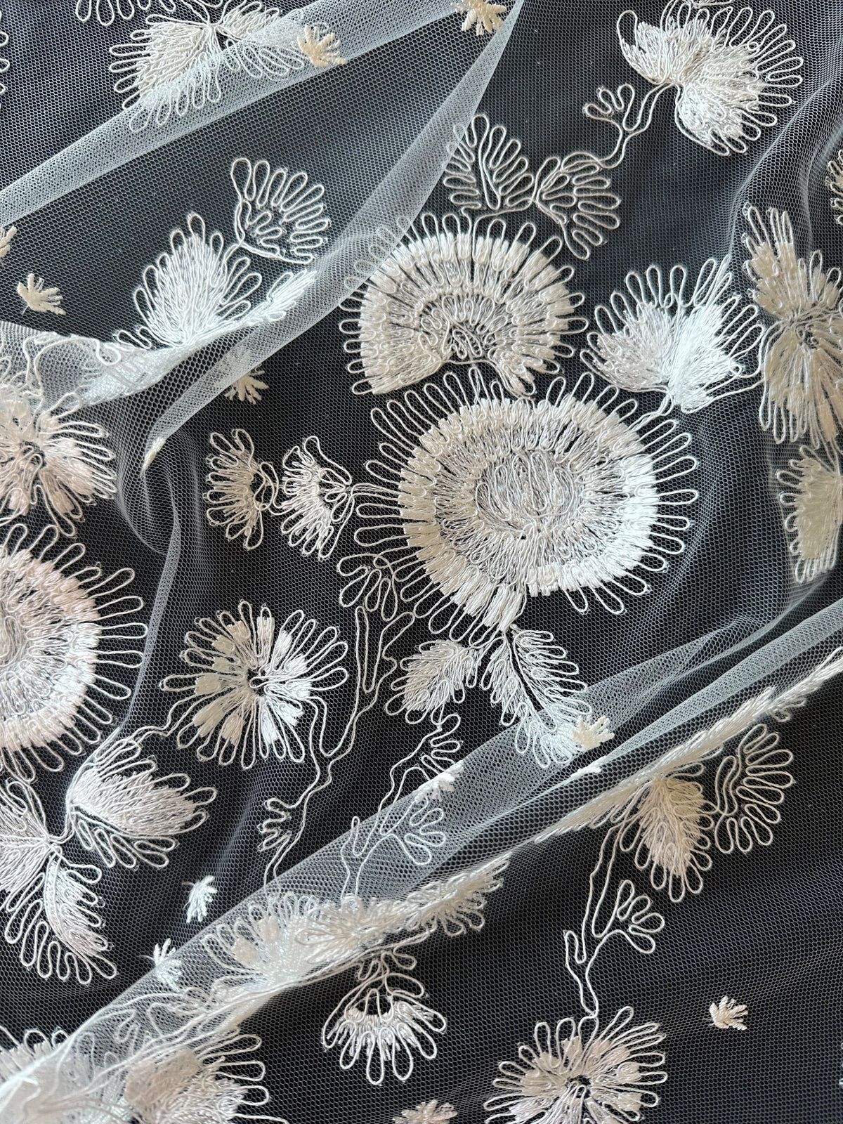 Dentelle brodée italienne ivoire - Koda