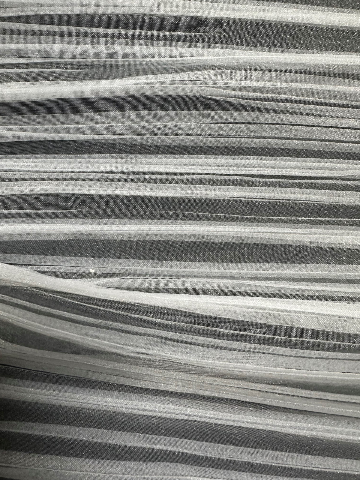 Organza de polyester plissé blanc - Flirt