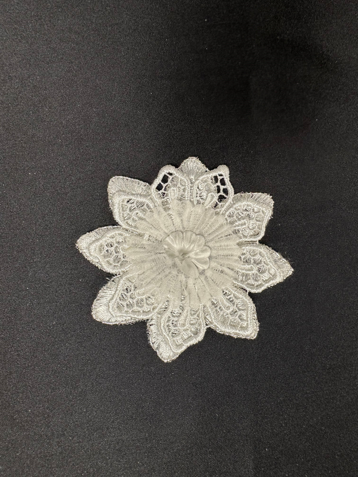 Ivory Layered Flower Applique - Madid