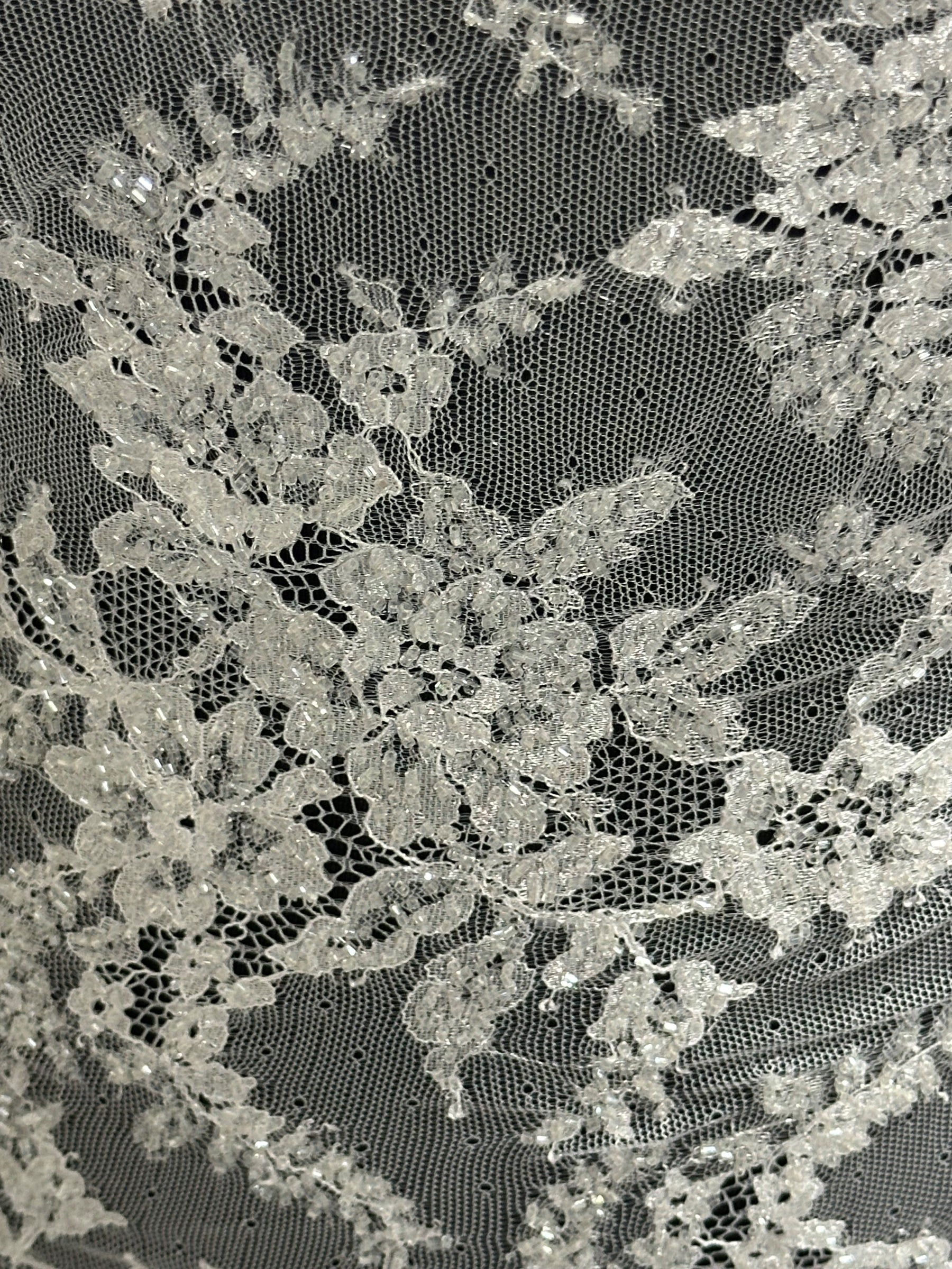 Dentelle perlée ivoire - Manny