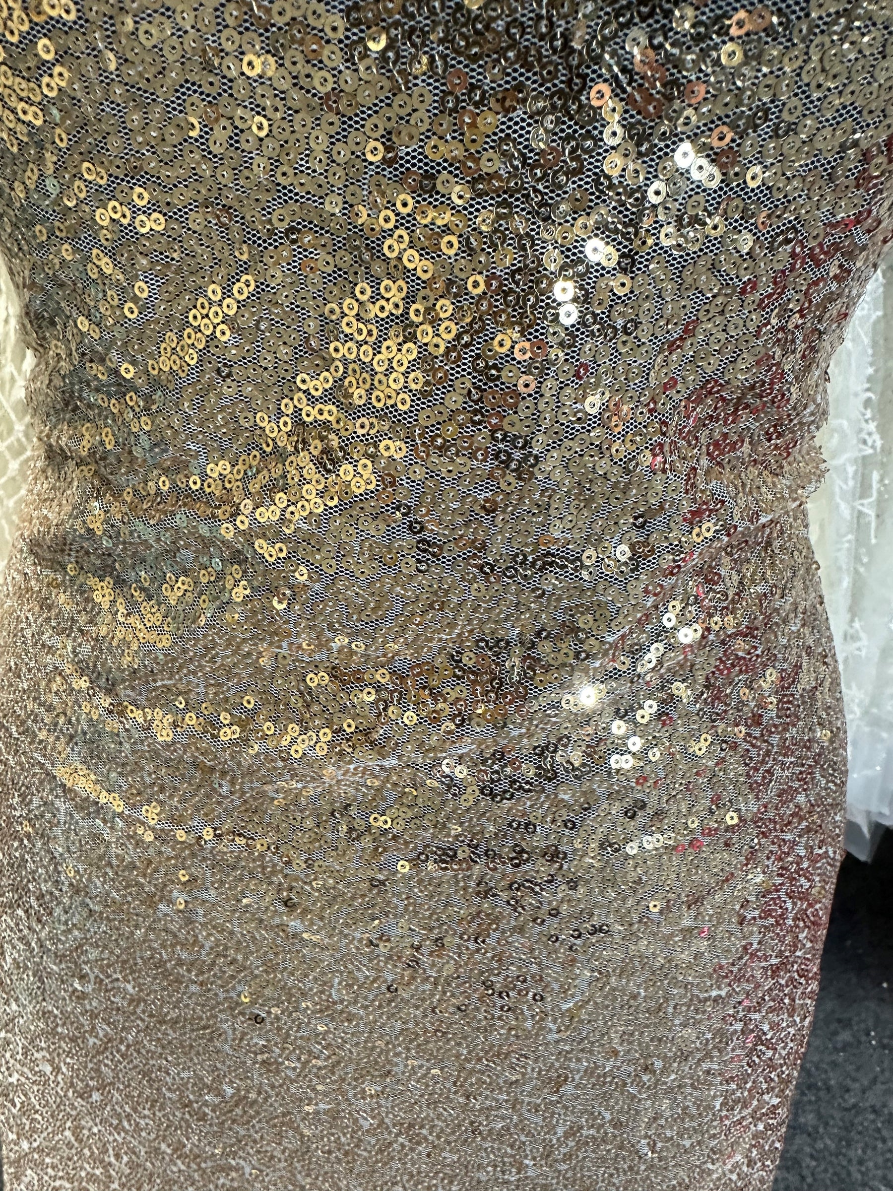 Tulle à paillettes champagne - Glow