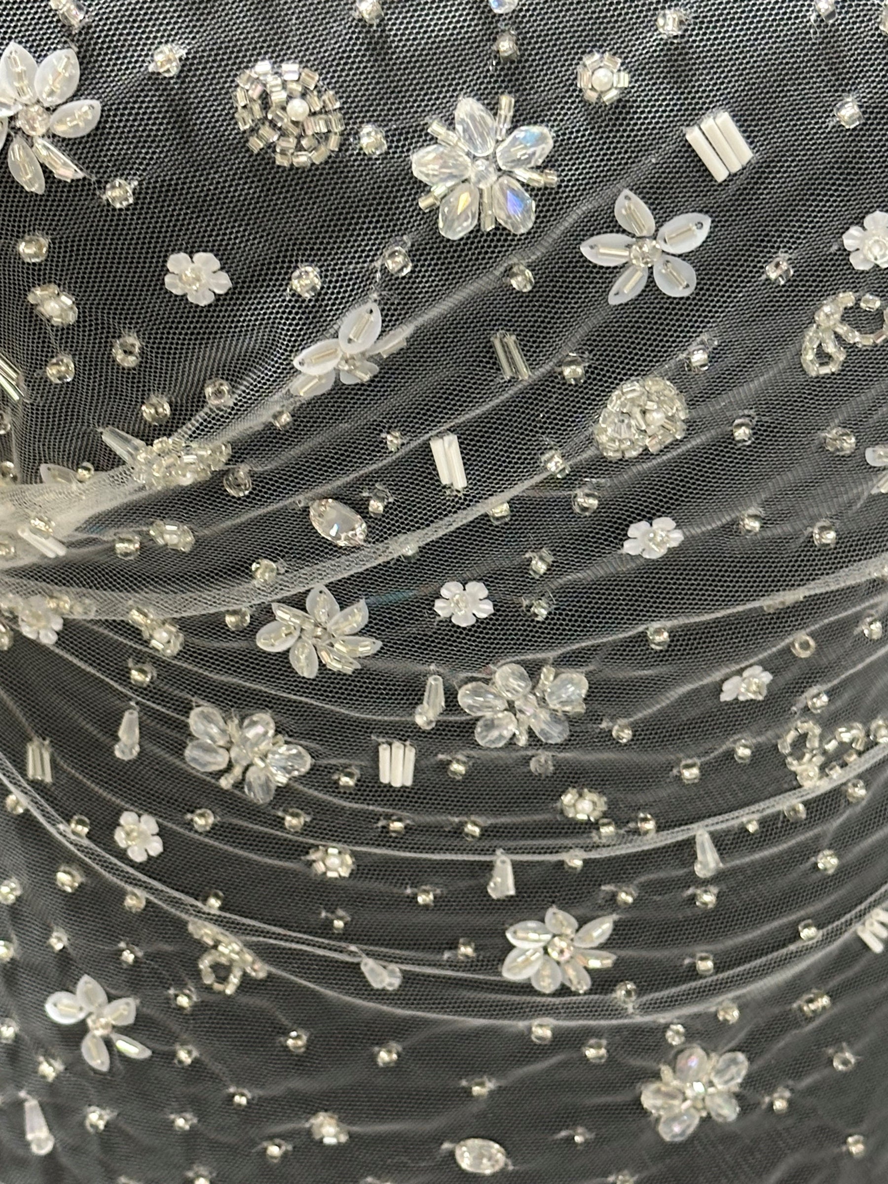 Dentelle perlée à la main ivoire - Quinta
