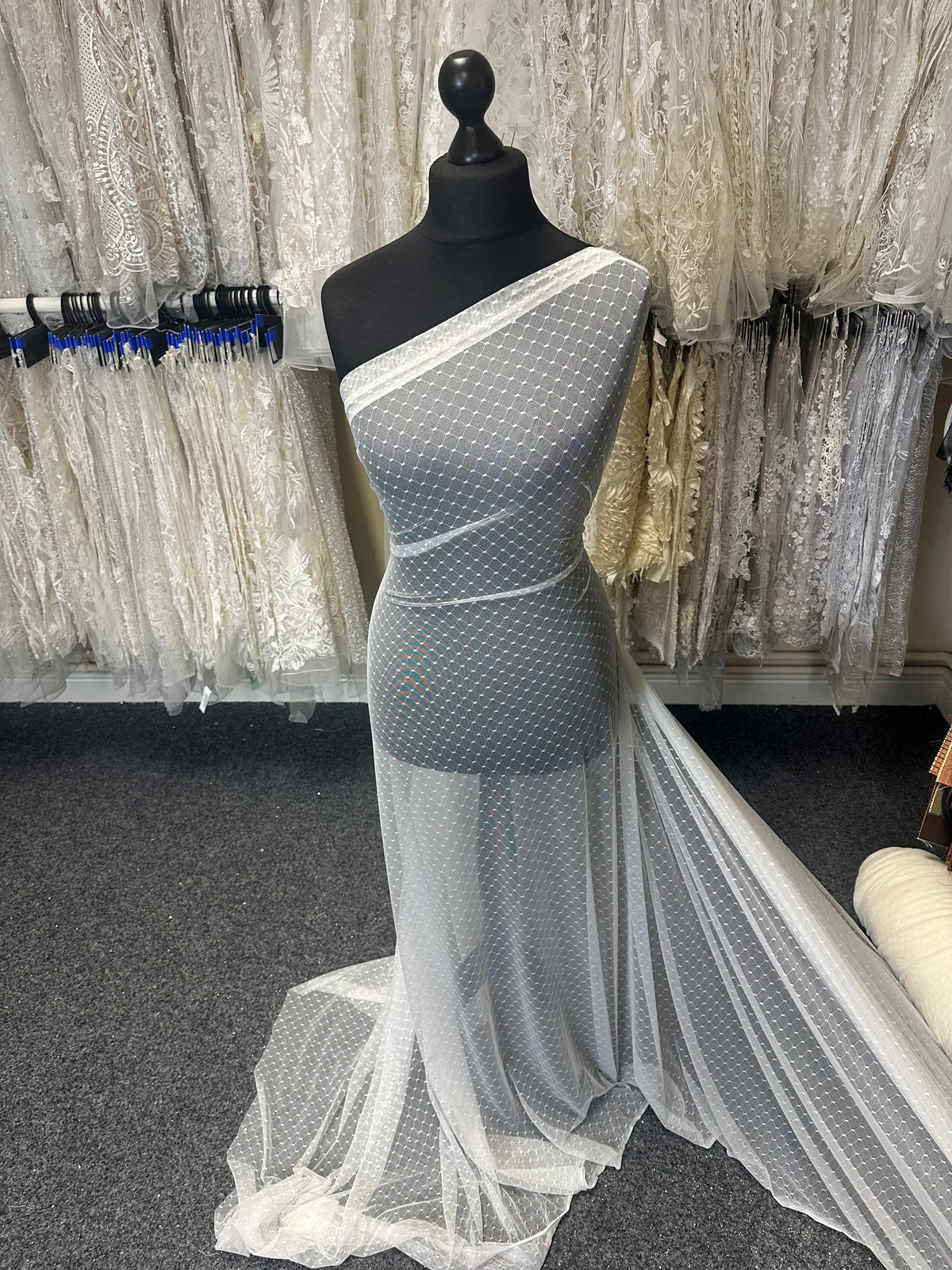 Tulle stretch ivoire - Origine