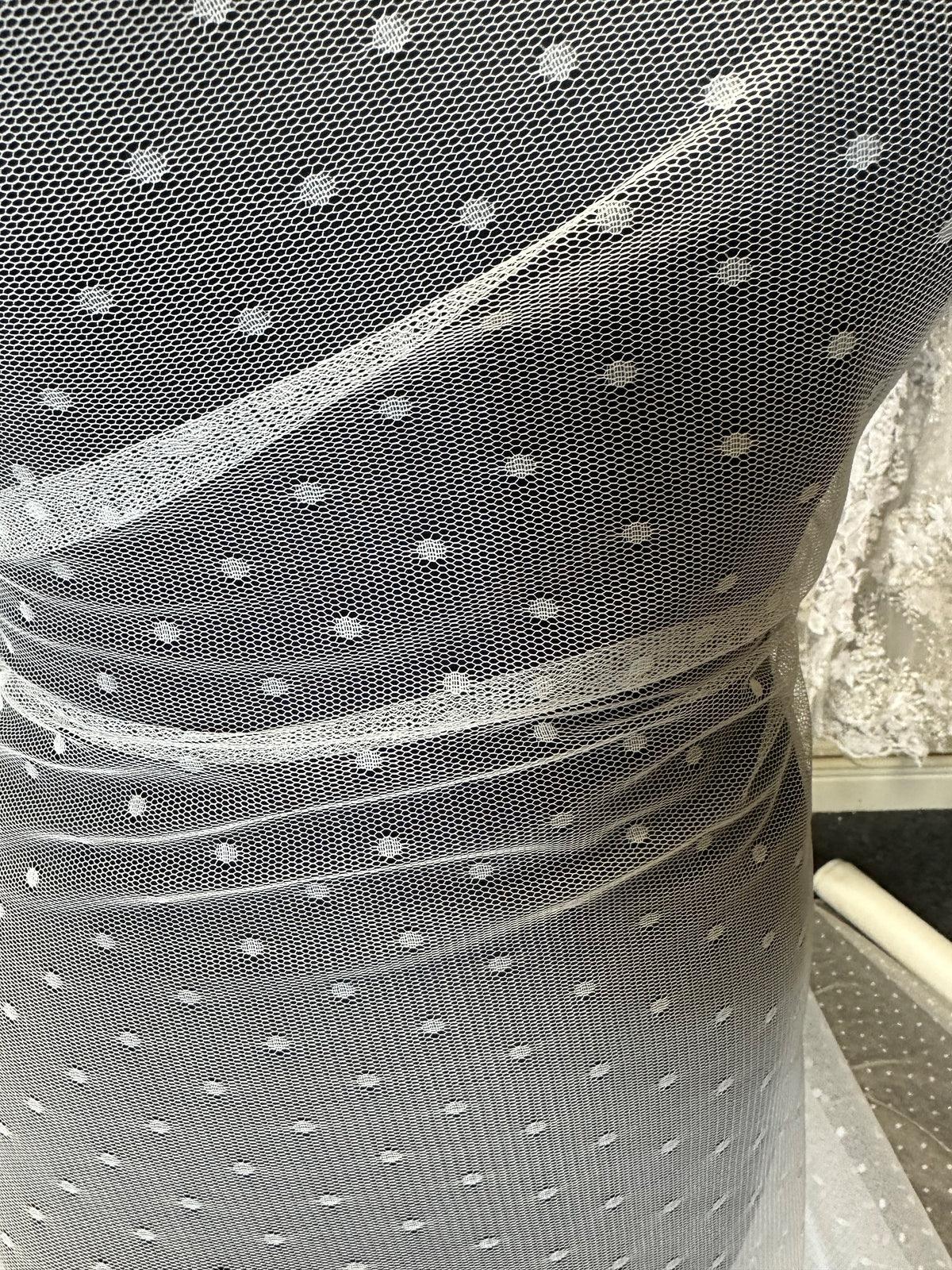 Tulle Ivoire avec points moyens - Spice