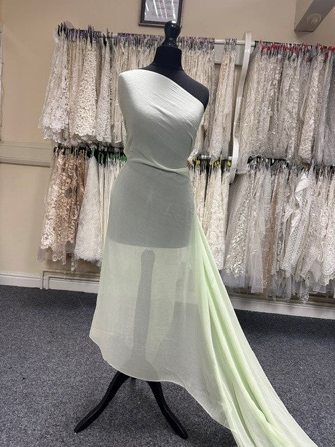Georgette de soie embrun marin - Shimmer