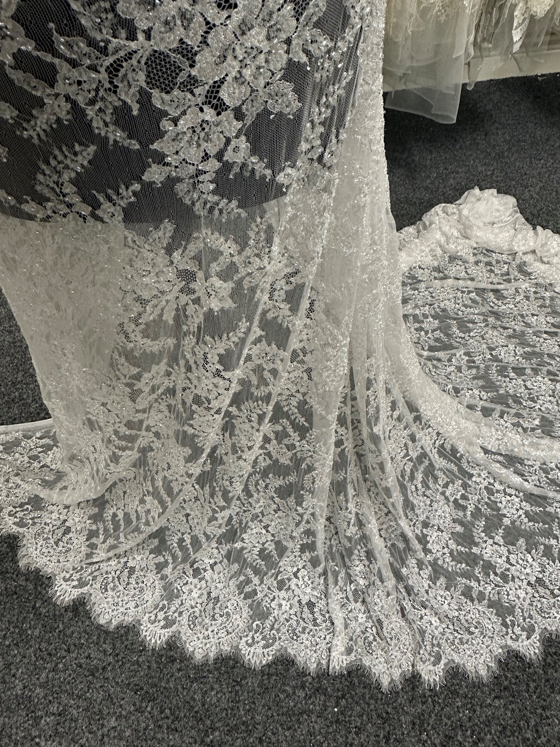 Dentelle perlée ivoire - Manny