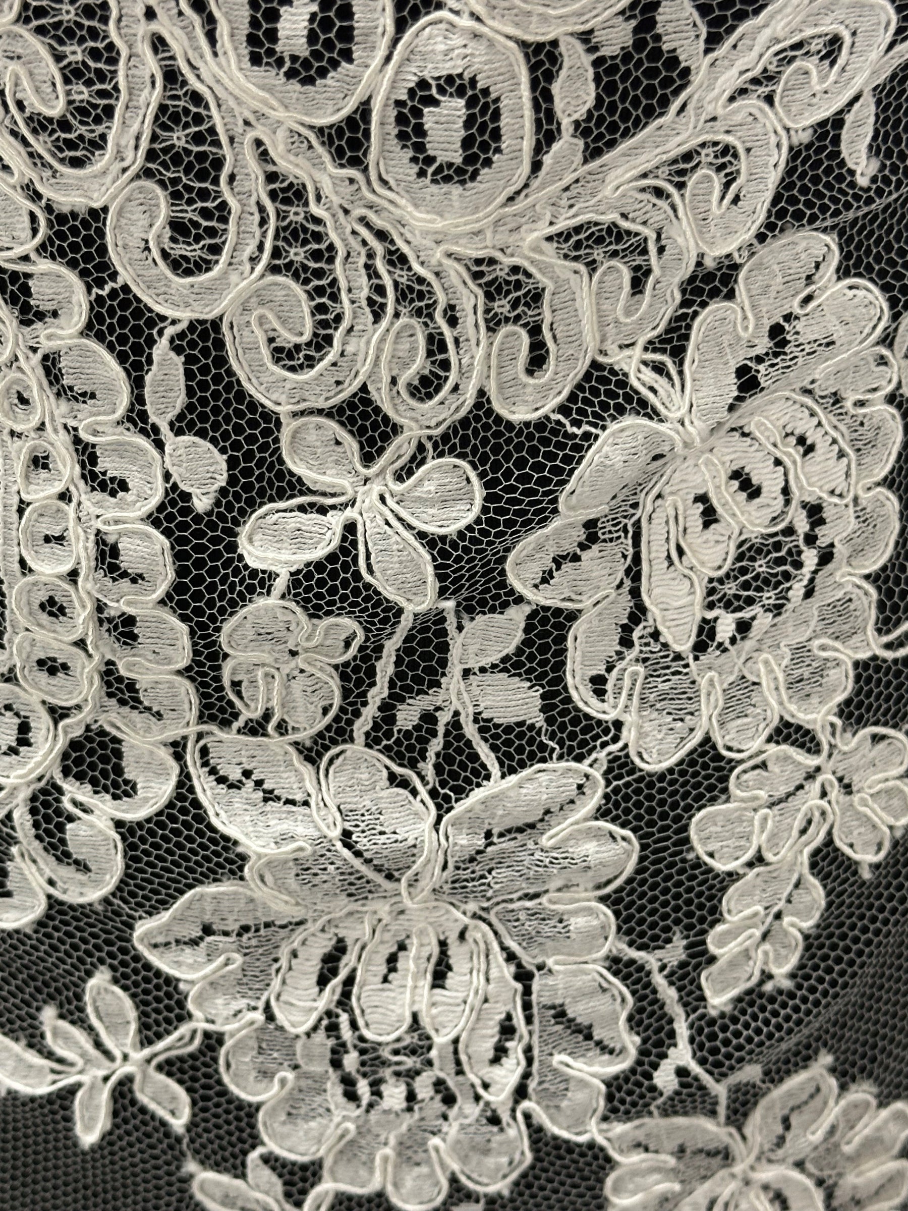 Ivory Corded Chantilly Lace - Zaya