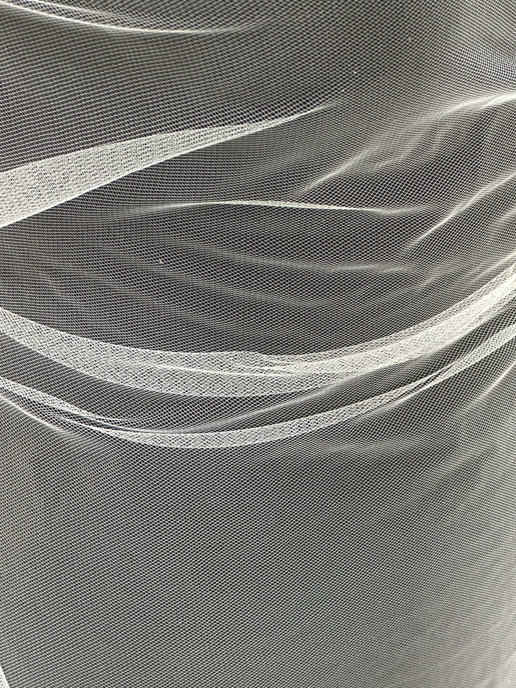 Voile de mariée en tulle blanc diamant – Romance