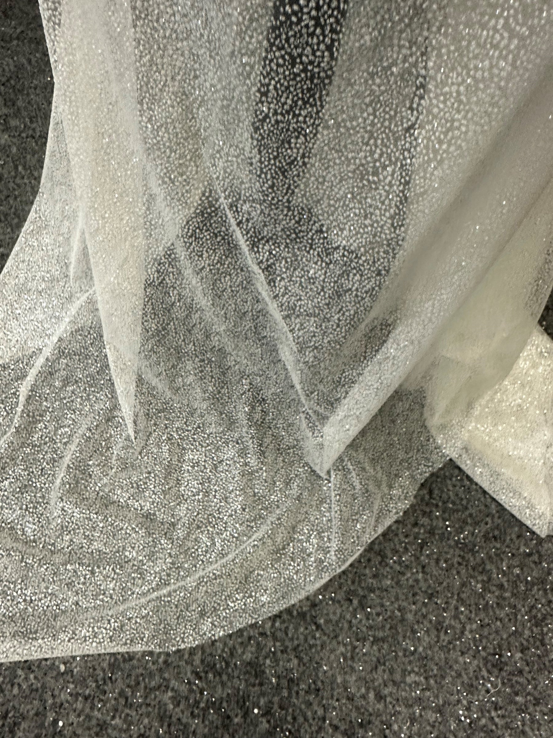 Tulle pailleté ivoire - Attraction