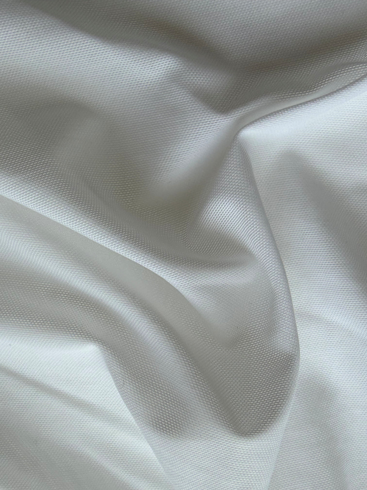 Tulle Rigide Blanc Soie - Ceinture d'Ajustement