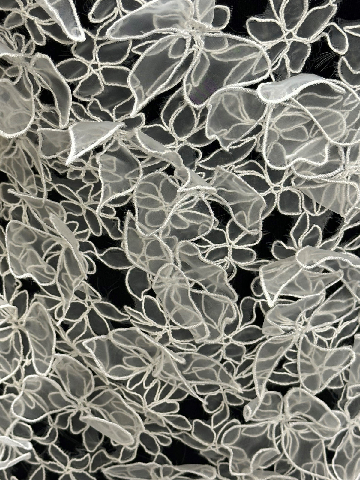 Dentelle organza 3D blanche - Tespiana