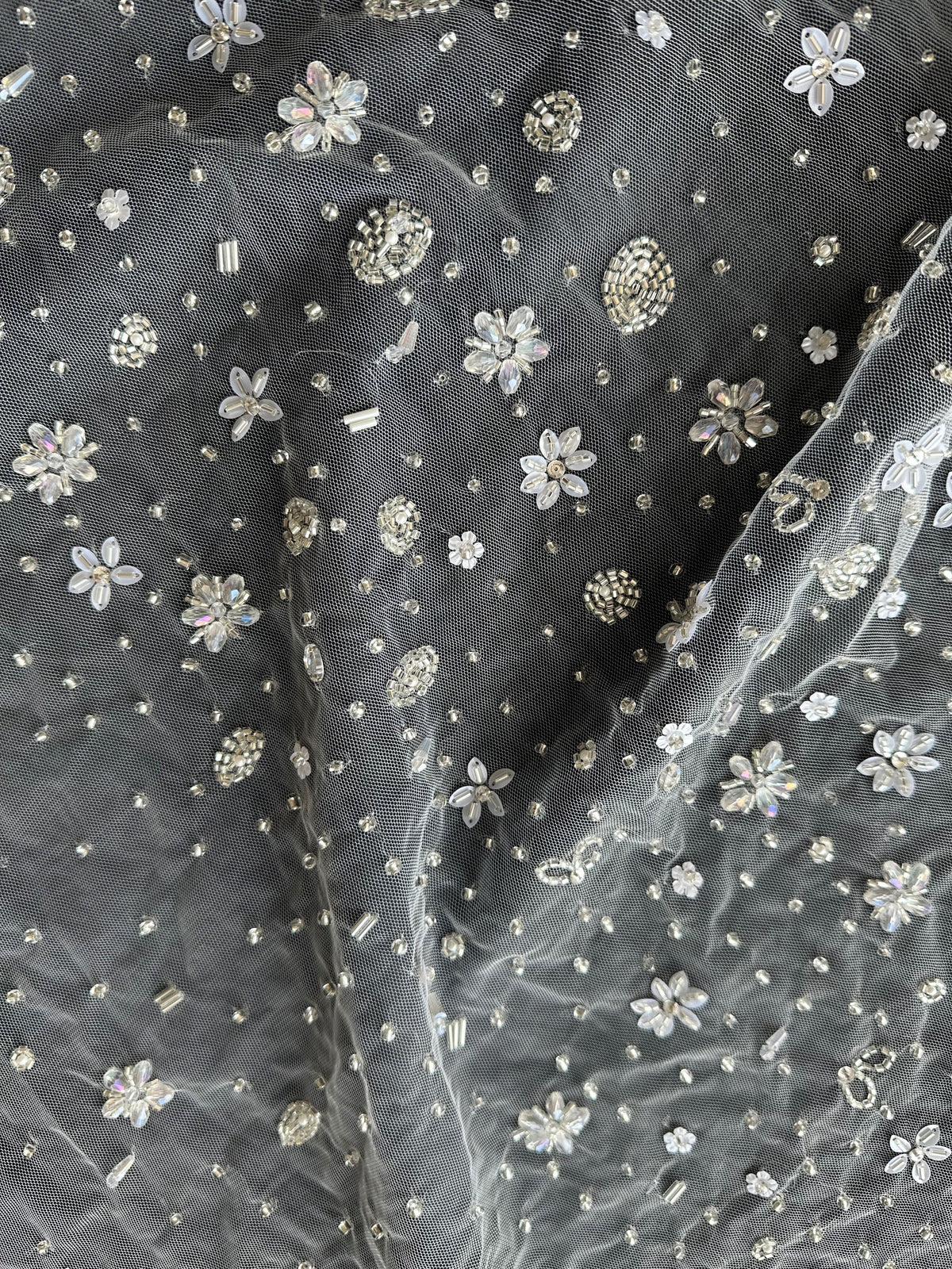 Dentelle perlée à la main ivoire - Quinta