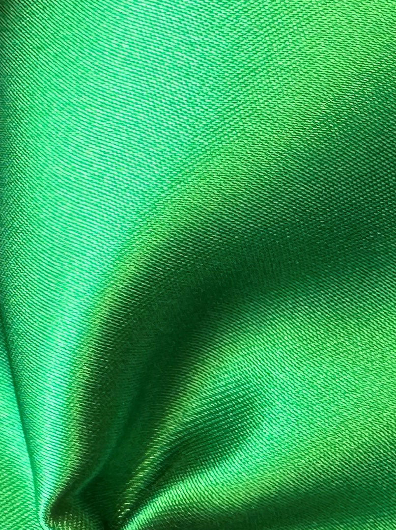 Satin de polyester émeraude - Flamenco