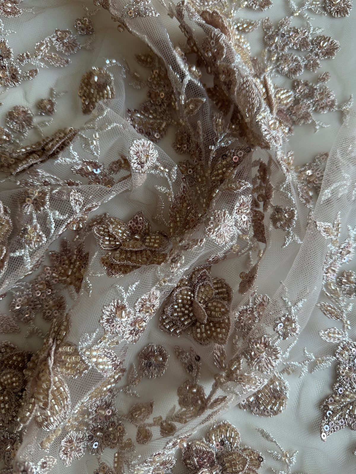 Dentelle perlée dorée - Dillon