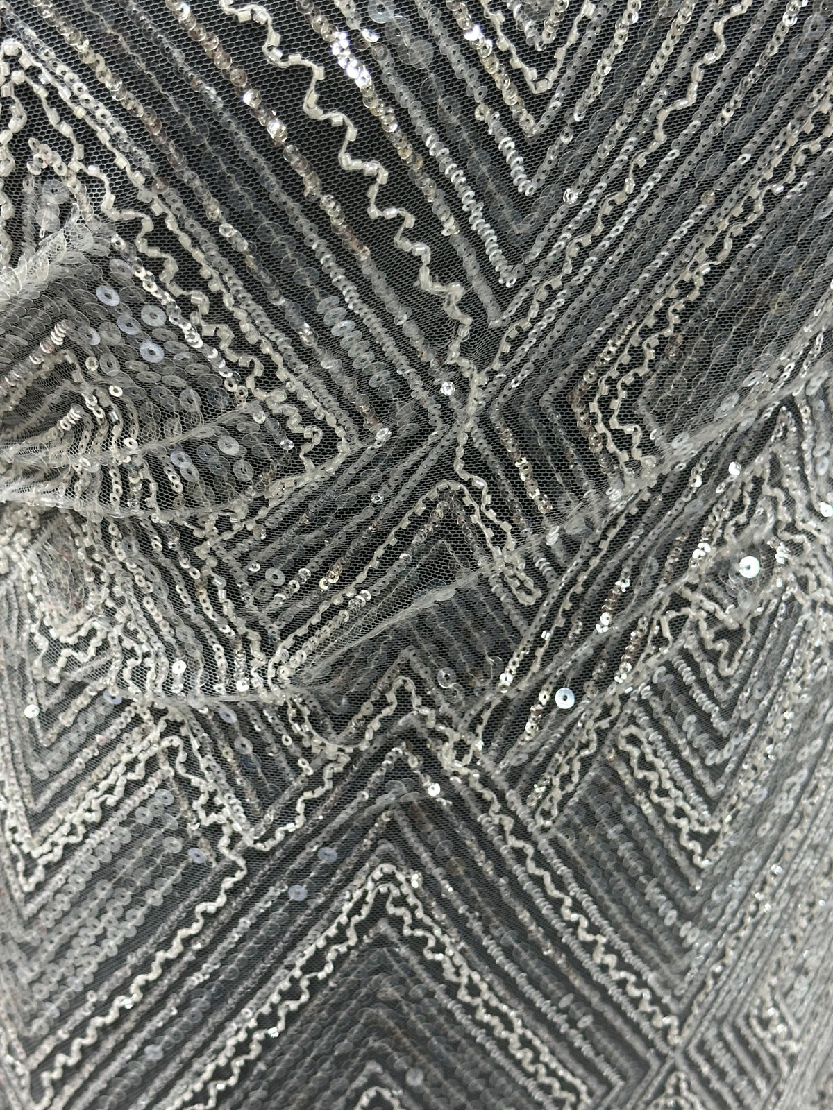 Tulle à paillettes ivoire - Angola (CF Amelia)