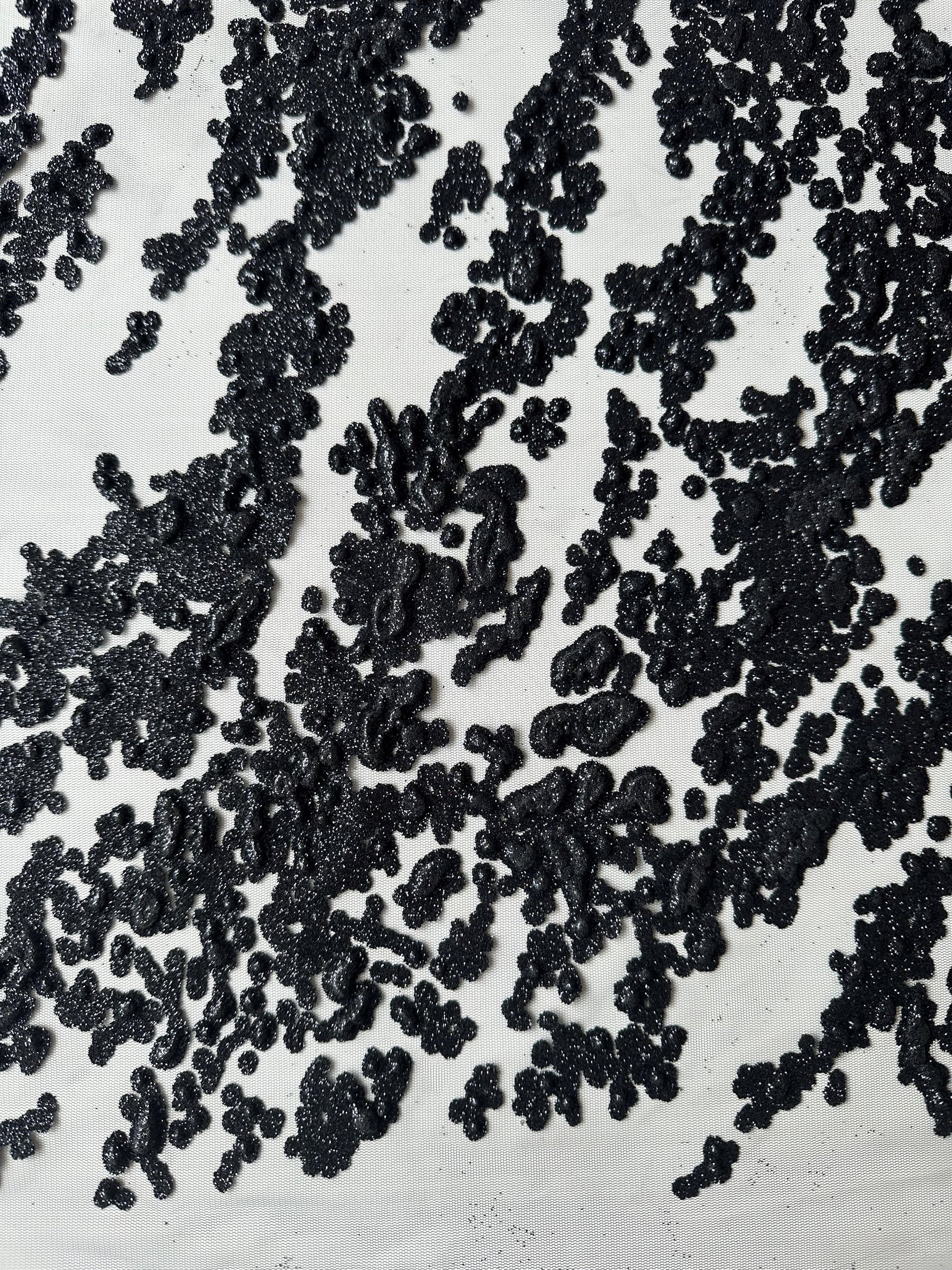 Tulle pailleté noir - Adair