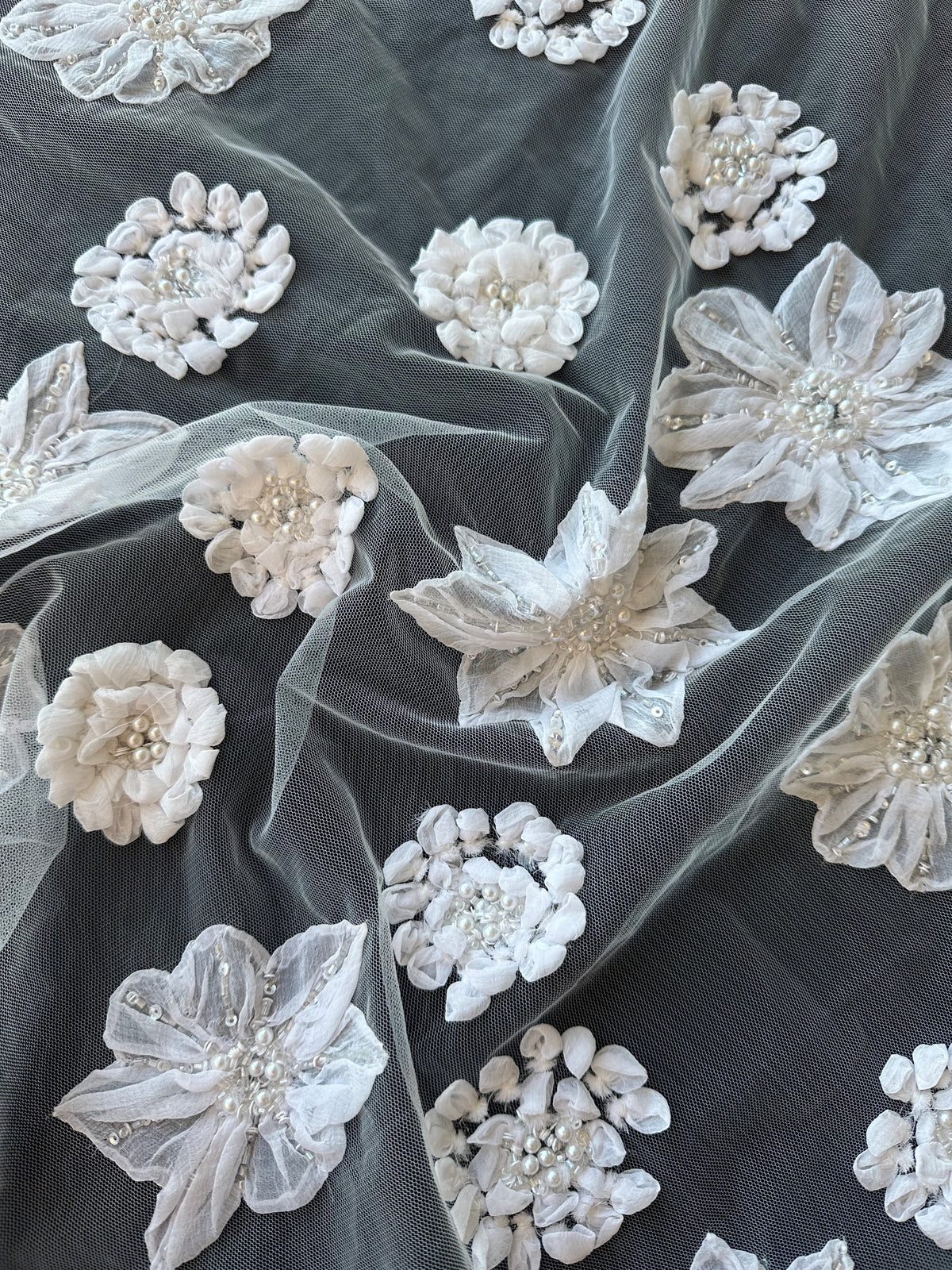 Dentelle florale ivoire - Jude