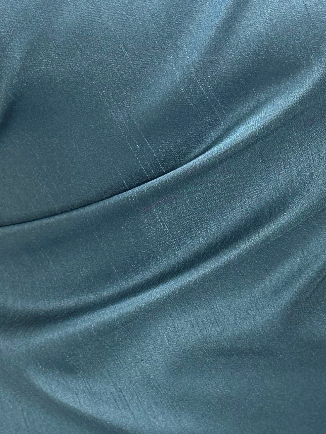 Dupion en satin de polyester bleu sarcelle - Clarté