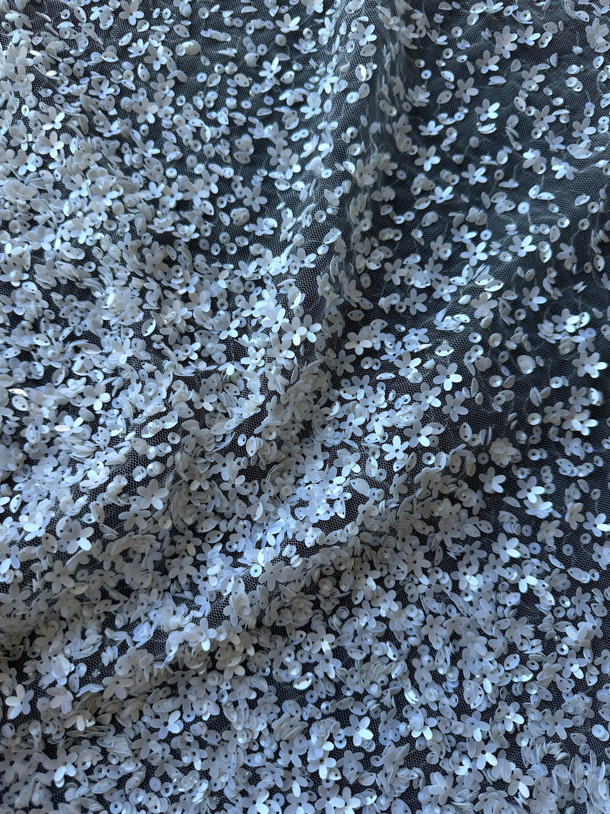 Dentelle à paillettes ivoire - Caris