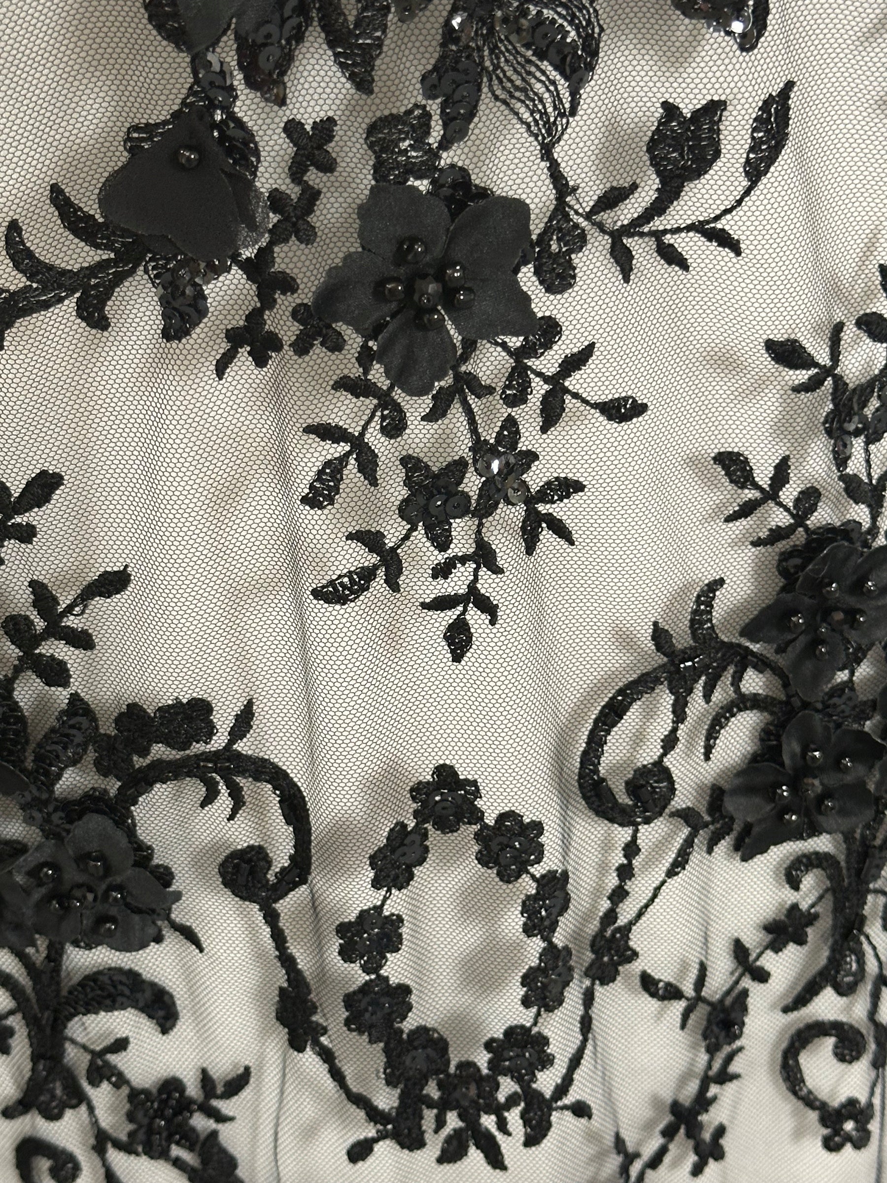 Dentelle perlée noire - Audumi