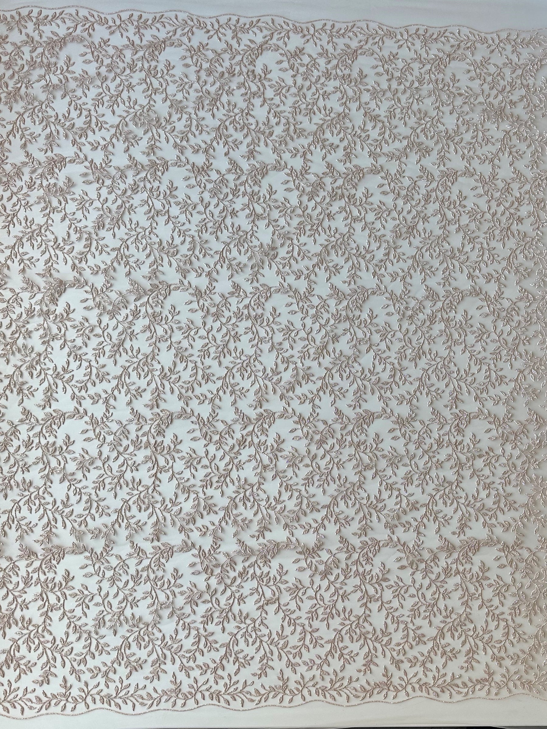 Dentelle pailletée nude - Simeon