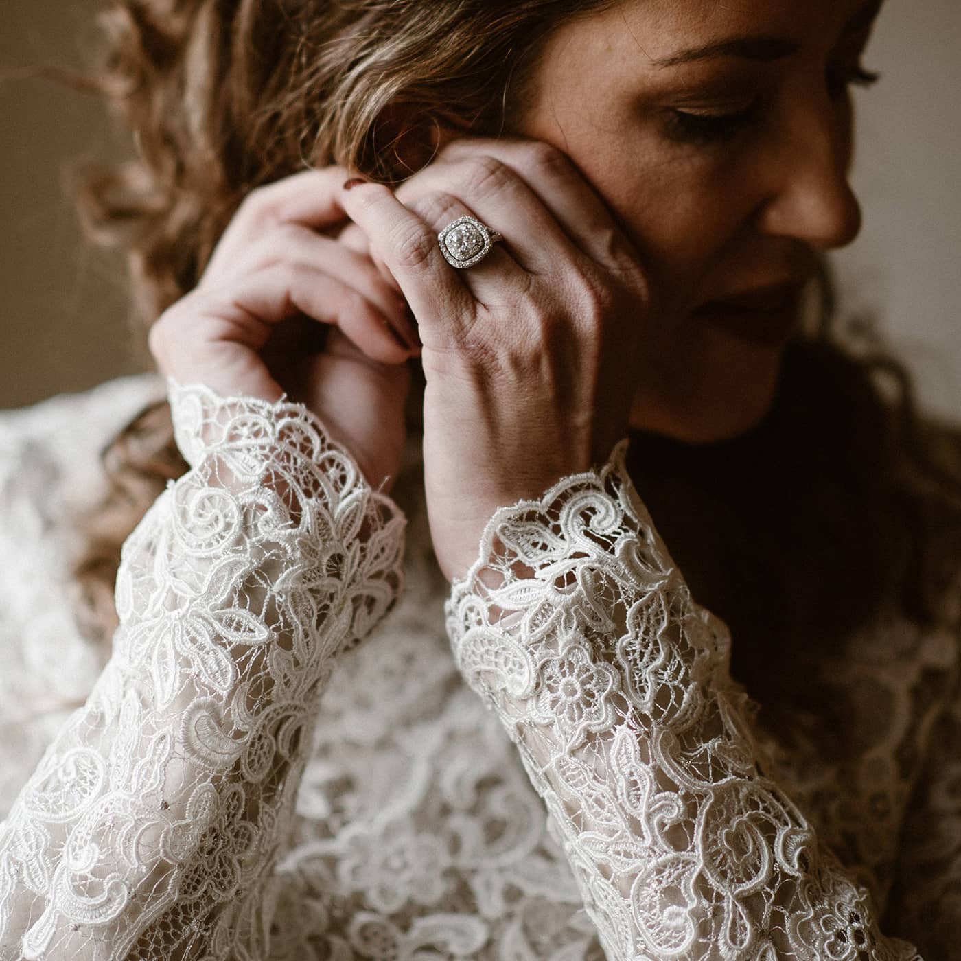 Lace bridal dress