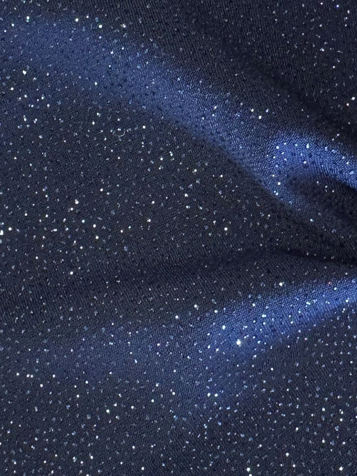 Tissu jersey pailleté bleu marine - Dazzle