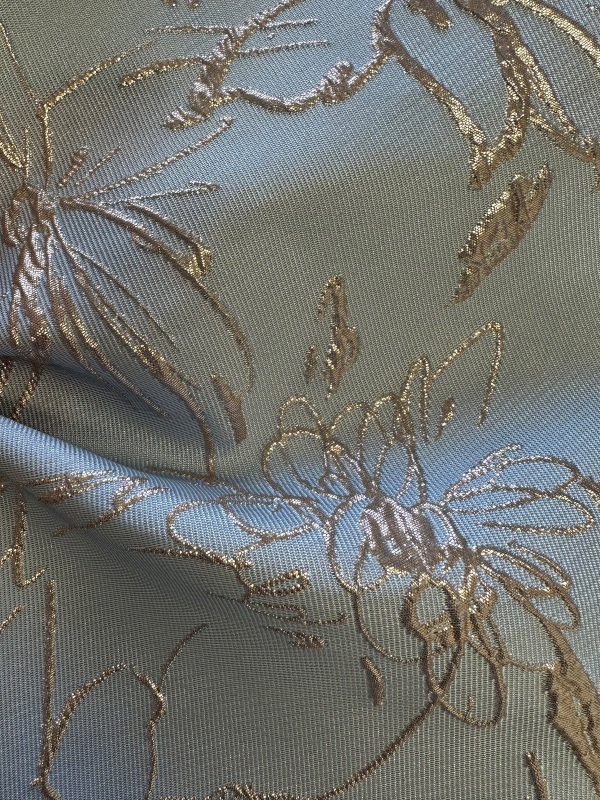 Brocart Jacquard Bleu Pâle - Calamité