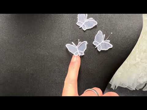 Applique papillon blanc - M1