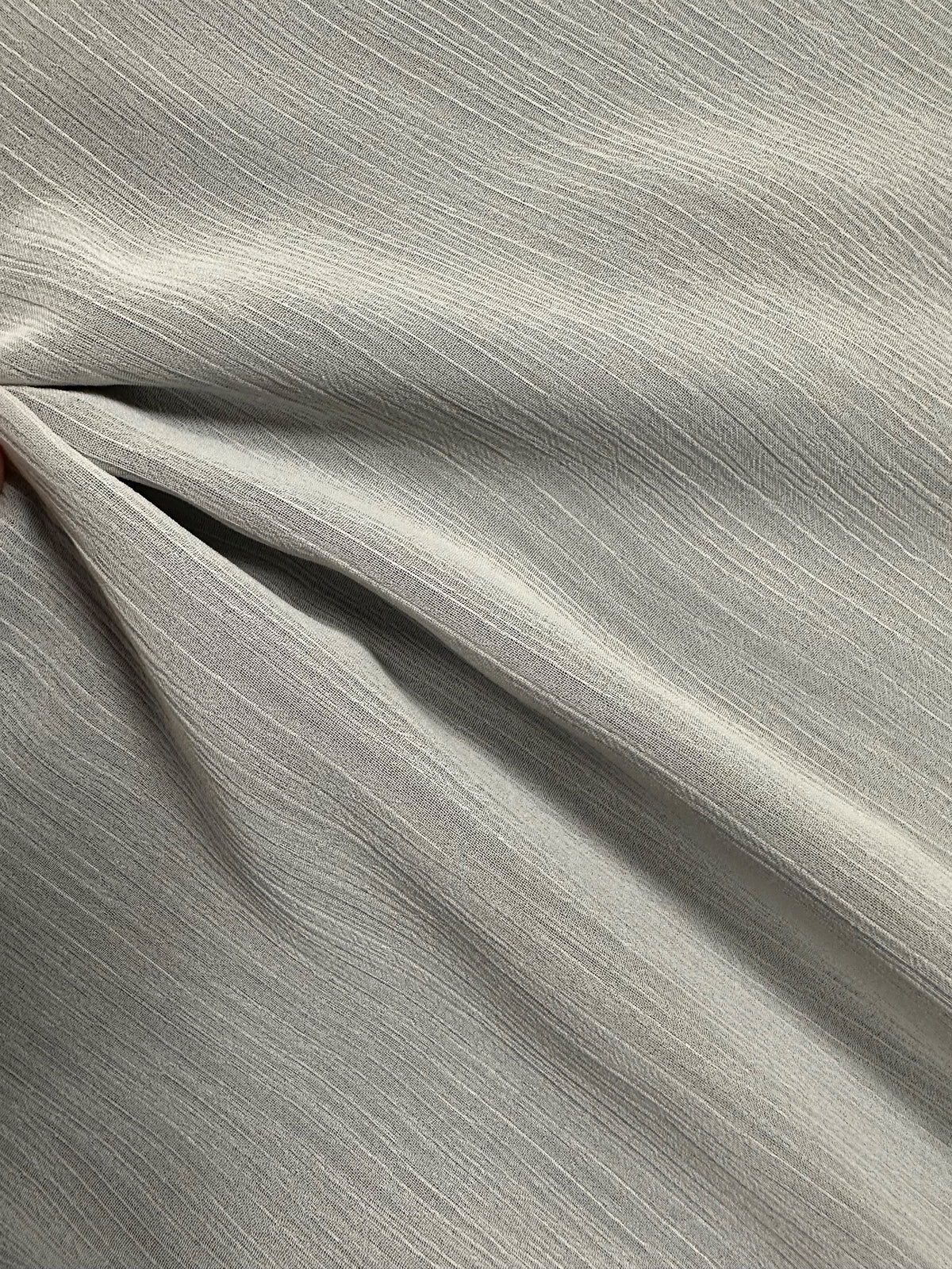 Mousseline froissée en polyester recyclé ivoire - Raviver