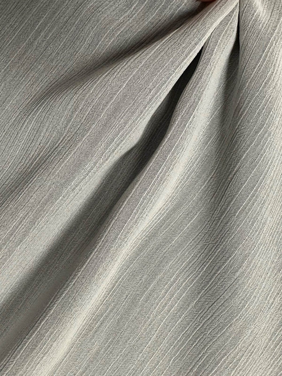 Mousseline froissée en polyester recyclé ivoire - Raviver