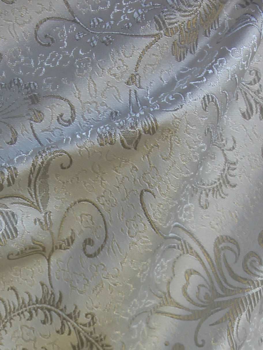 Tissu Jacquard Argenté - Malaga